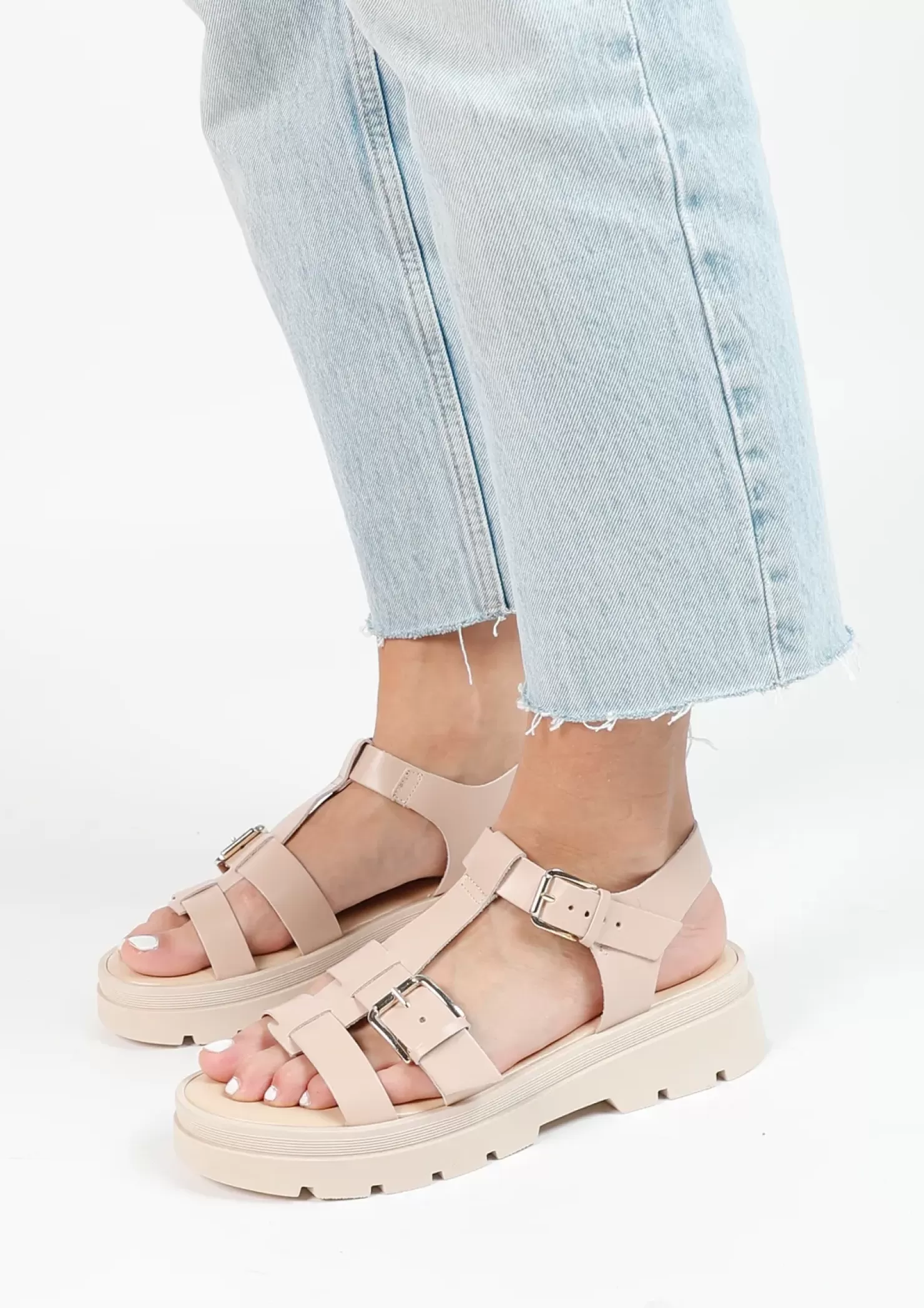 Discount Leather Platform Sandals - Off White Women Sandals