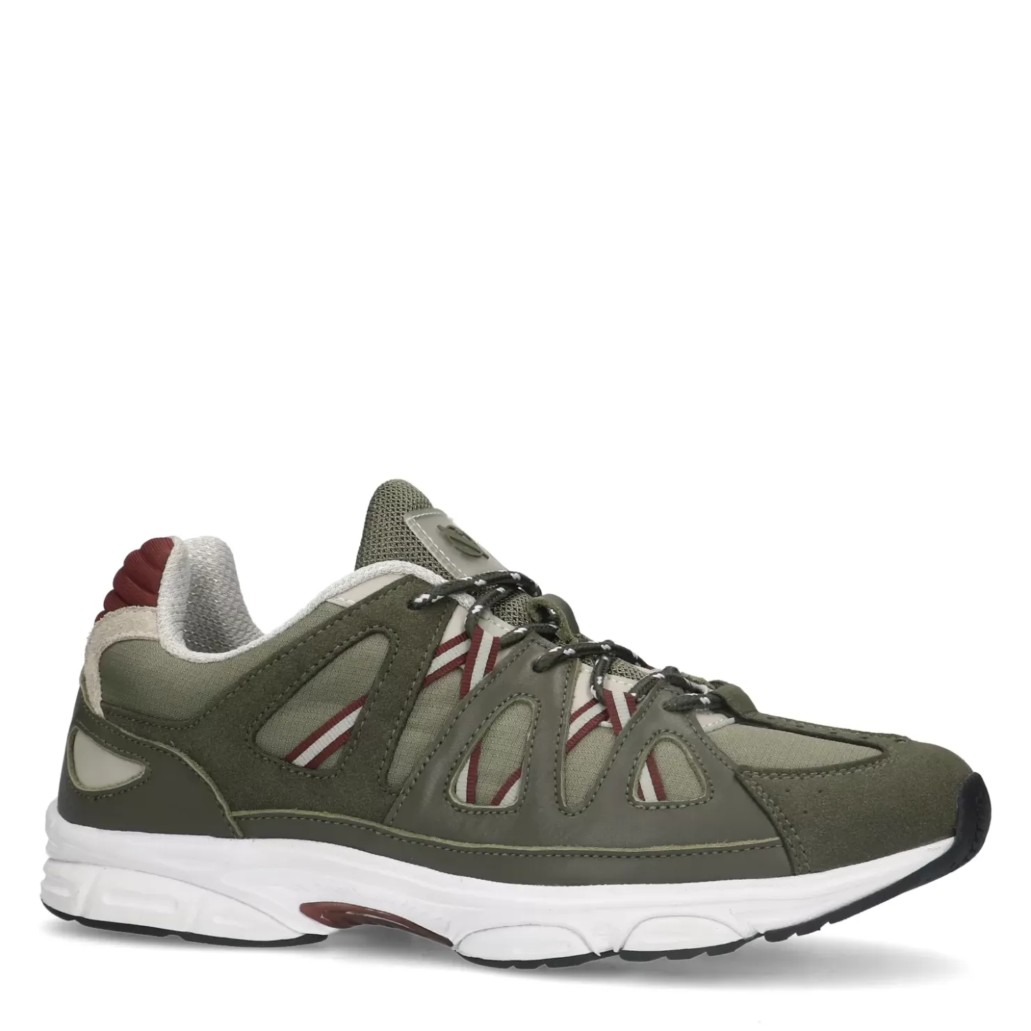 Flash Sale Leather Running Shoes - Green Men Sneakers