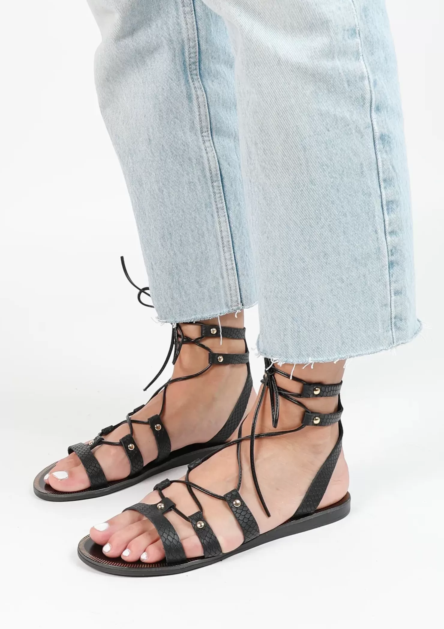 Flash Sale Leather Sandals - Black Women Sandals