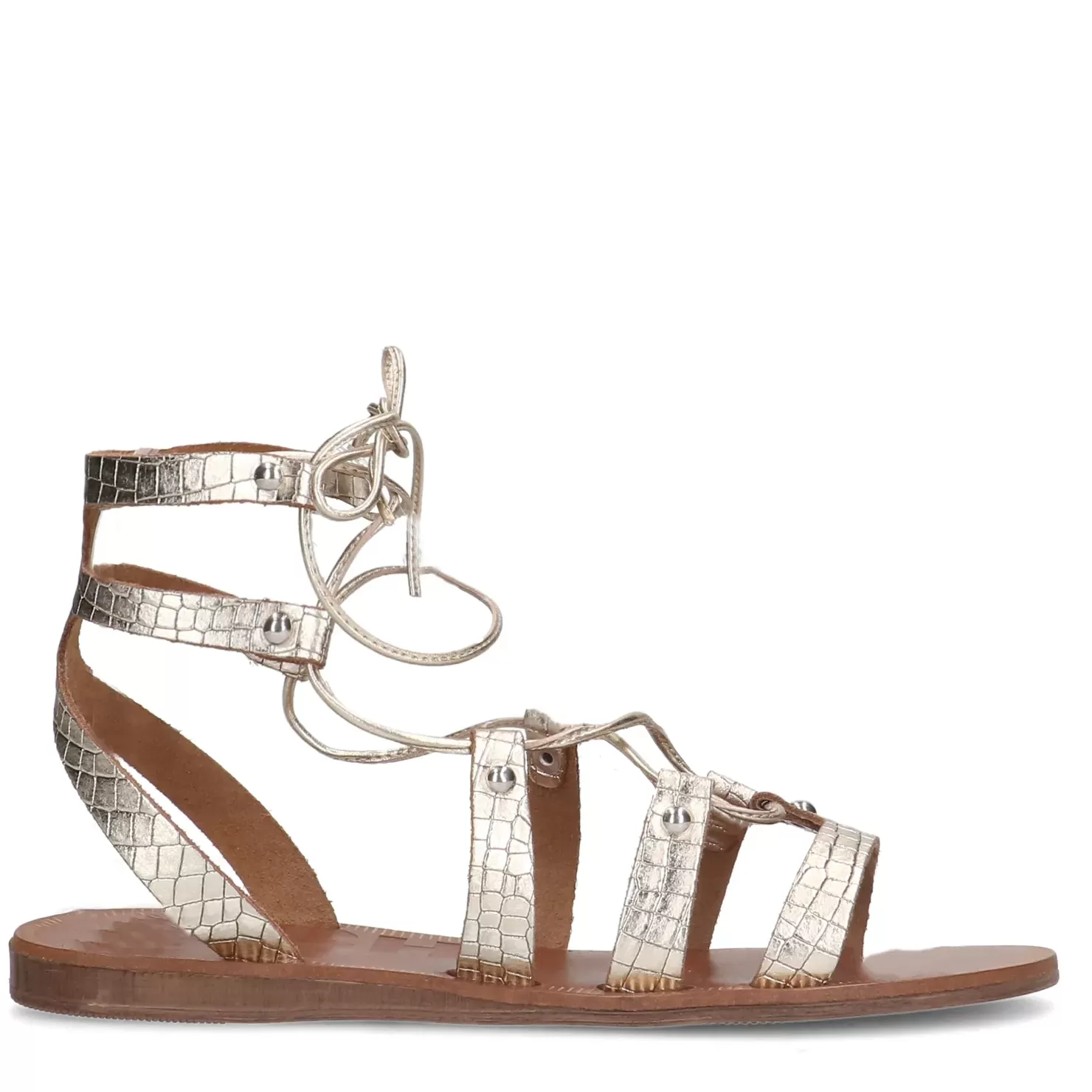 Shop Leather Sandals - Gold Women Sandals