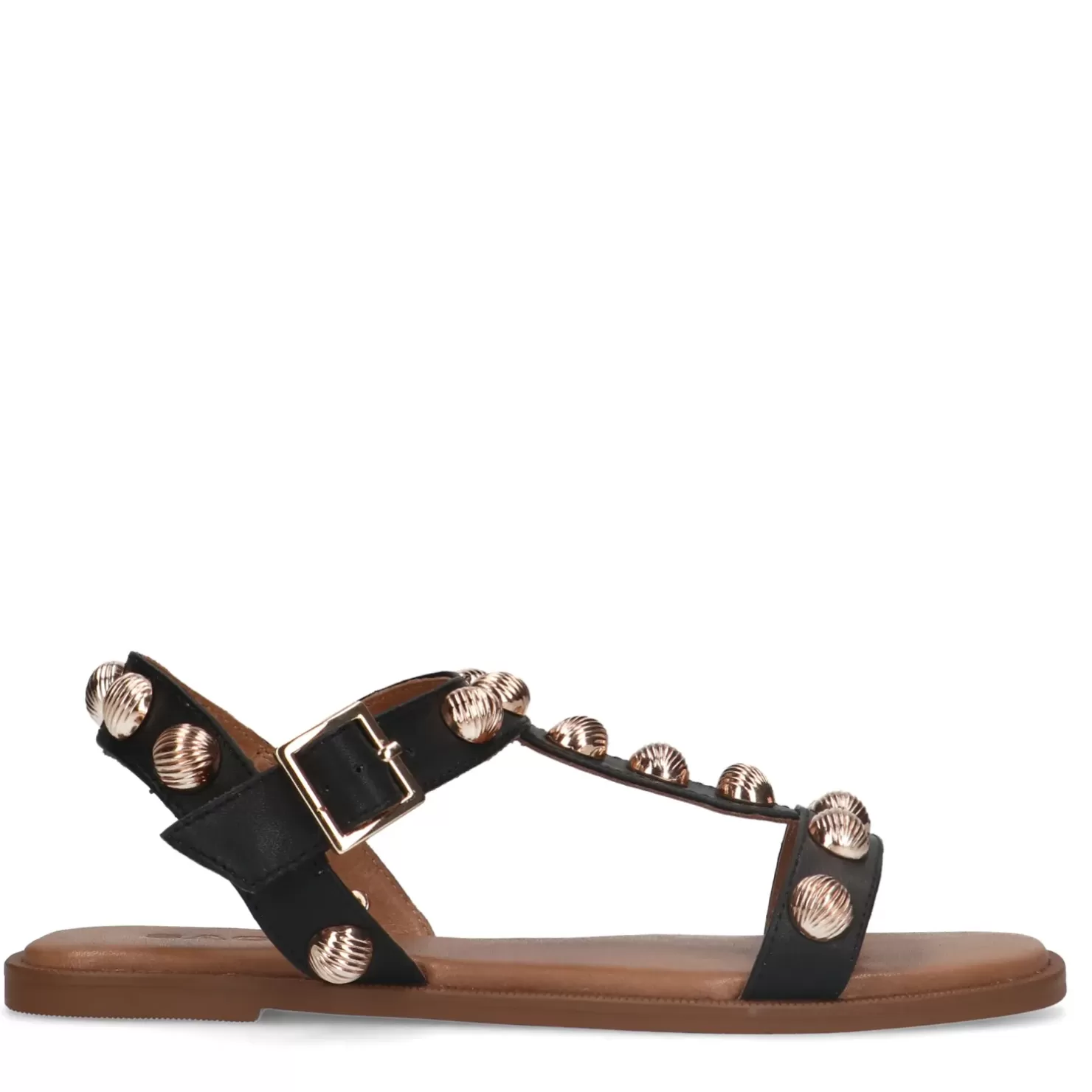 Clearance Leather Sandals With Studs - Black Women Sandals