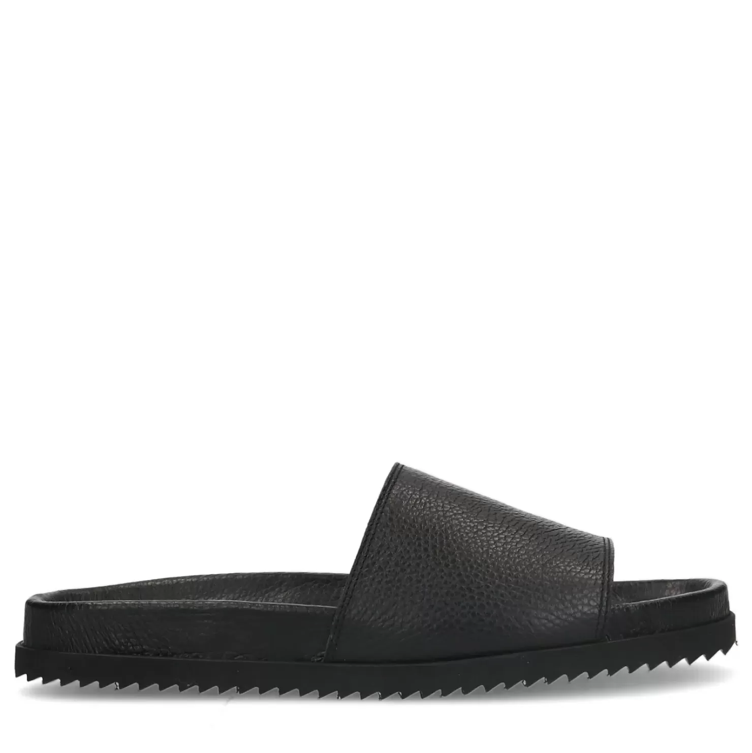 Hot Leather Slides - Black Men Flip Flops