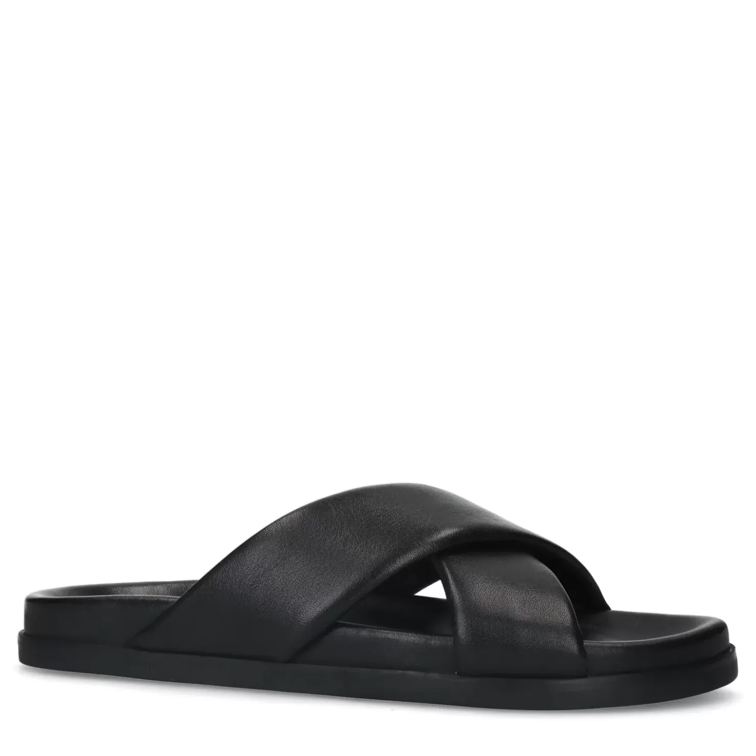 Best Sale Leather Slides - Black Men Flip Flops