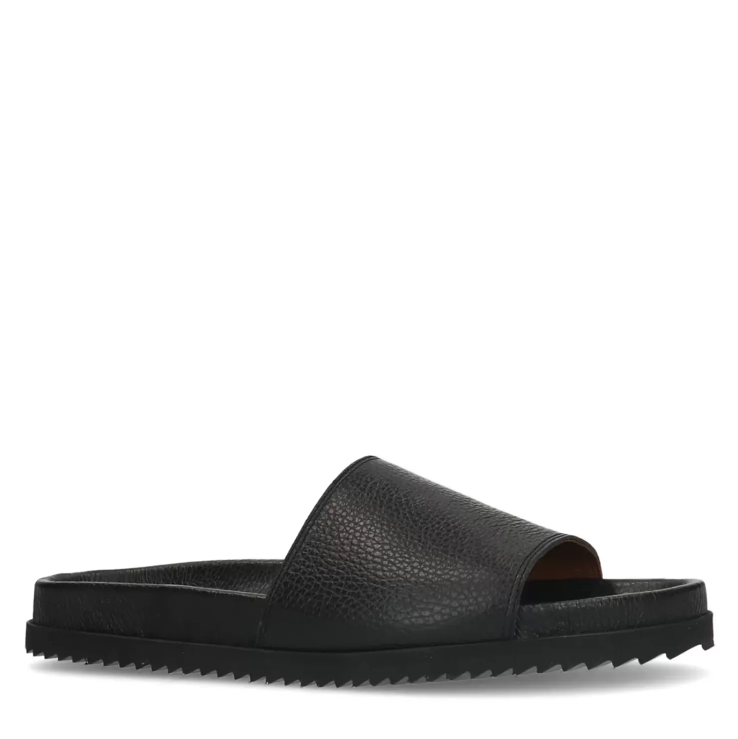 Hot Leather Slides - Black Men Flip Flops