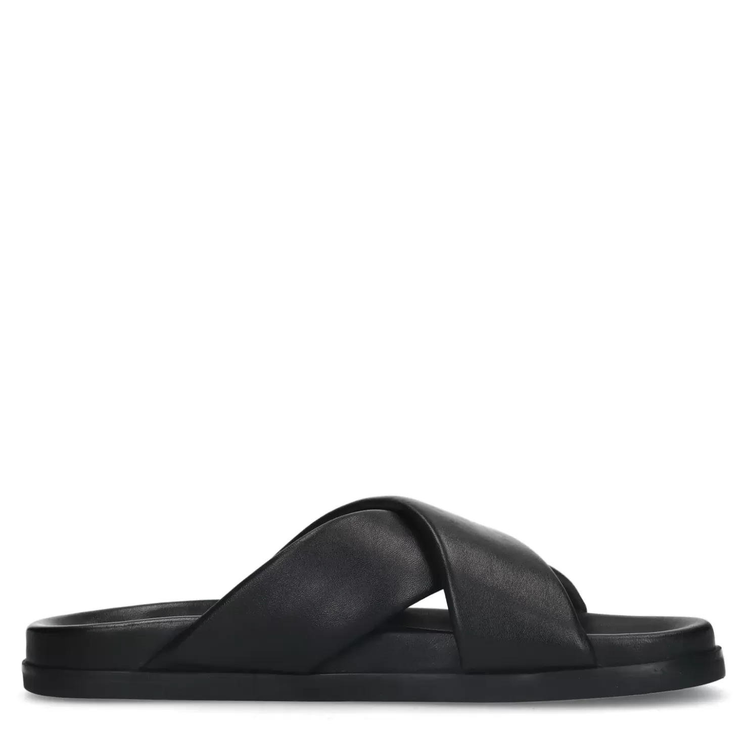 Best Sale Leather Slides - Black Men Flip Flops