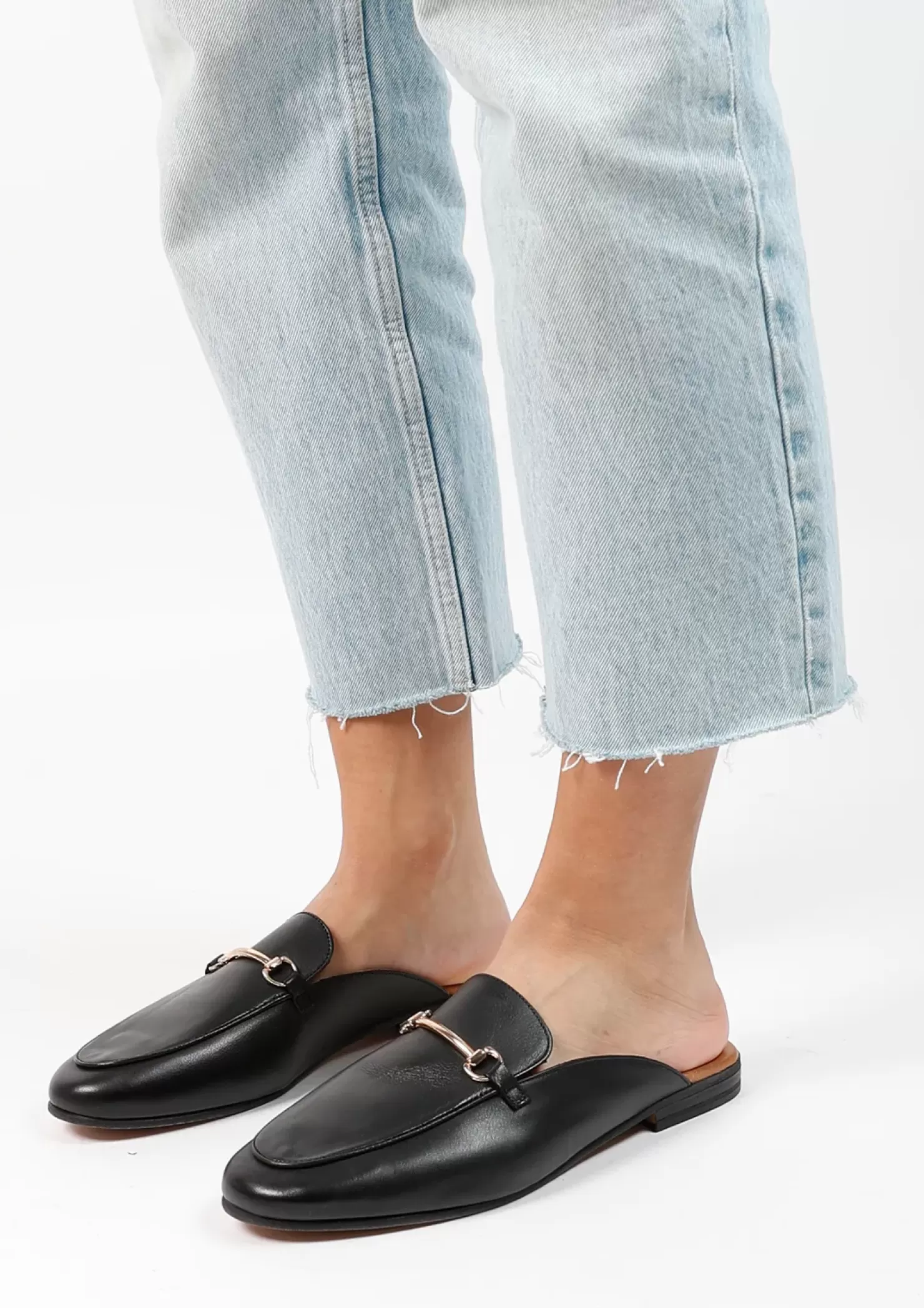 Store Leather Slip-On Loafers - Black Women Moccasins