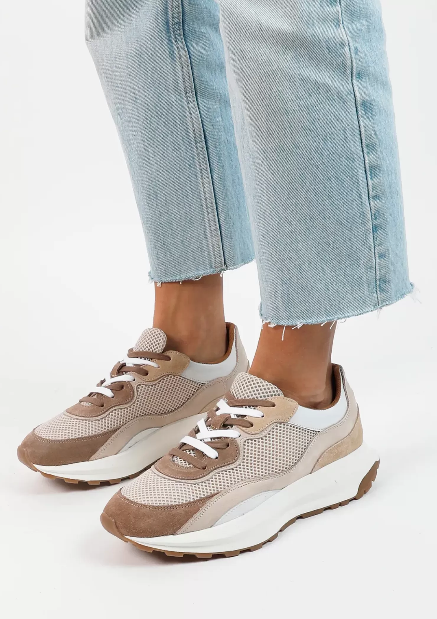 Best Leather Sneakers - Beige Women Sneakers