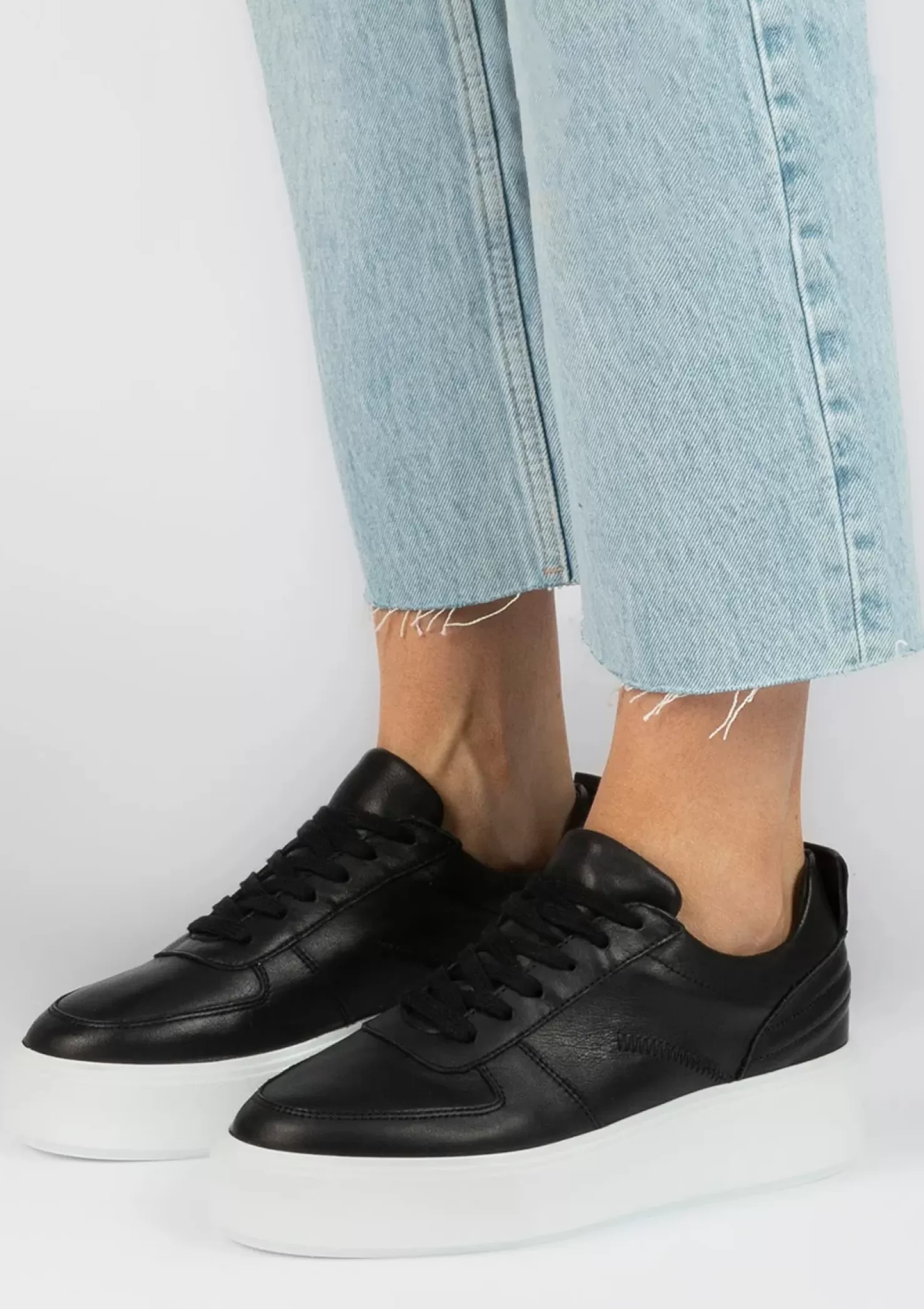 Best Sale Leather Sneakers - Black Women Sneakers