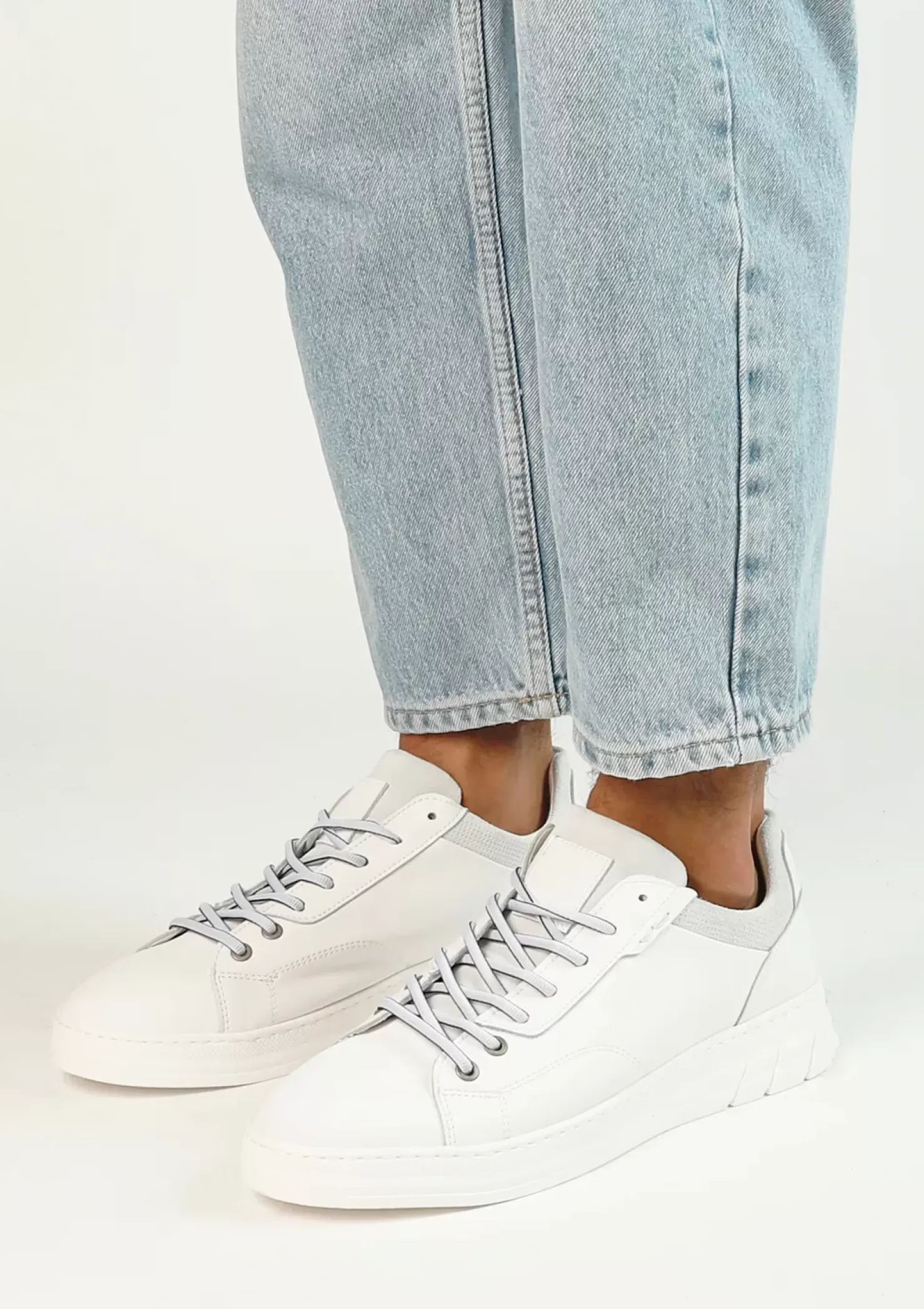 Flash Sale Leather Sneakers - White Men Sneakers