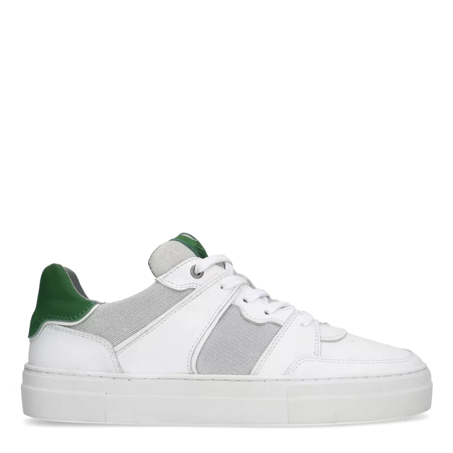 Hot Leather Sneakers With Details - White Men Sneakers