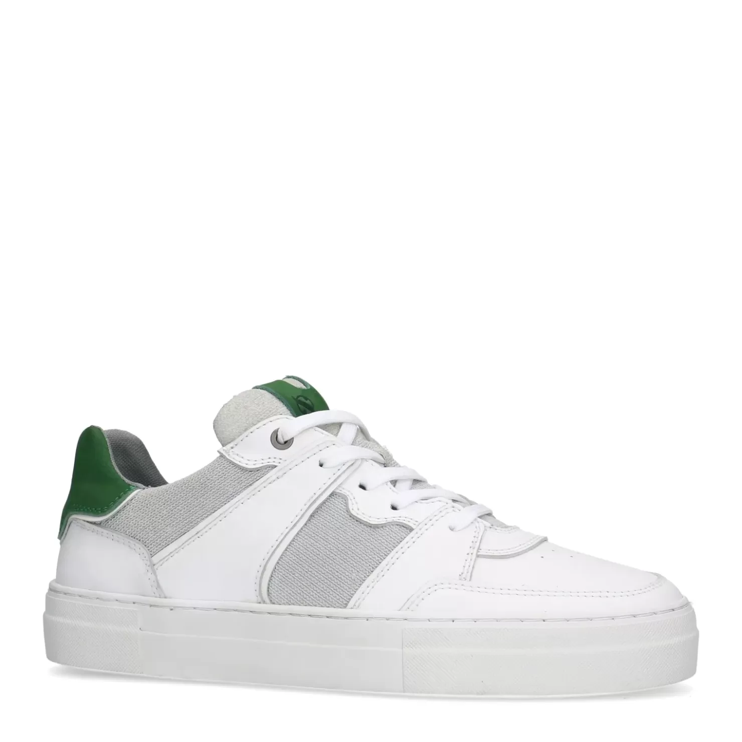 Hot Leather Sneakers With Details - White Men Sneakers