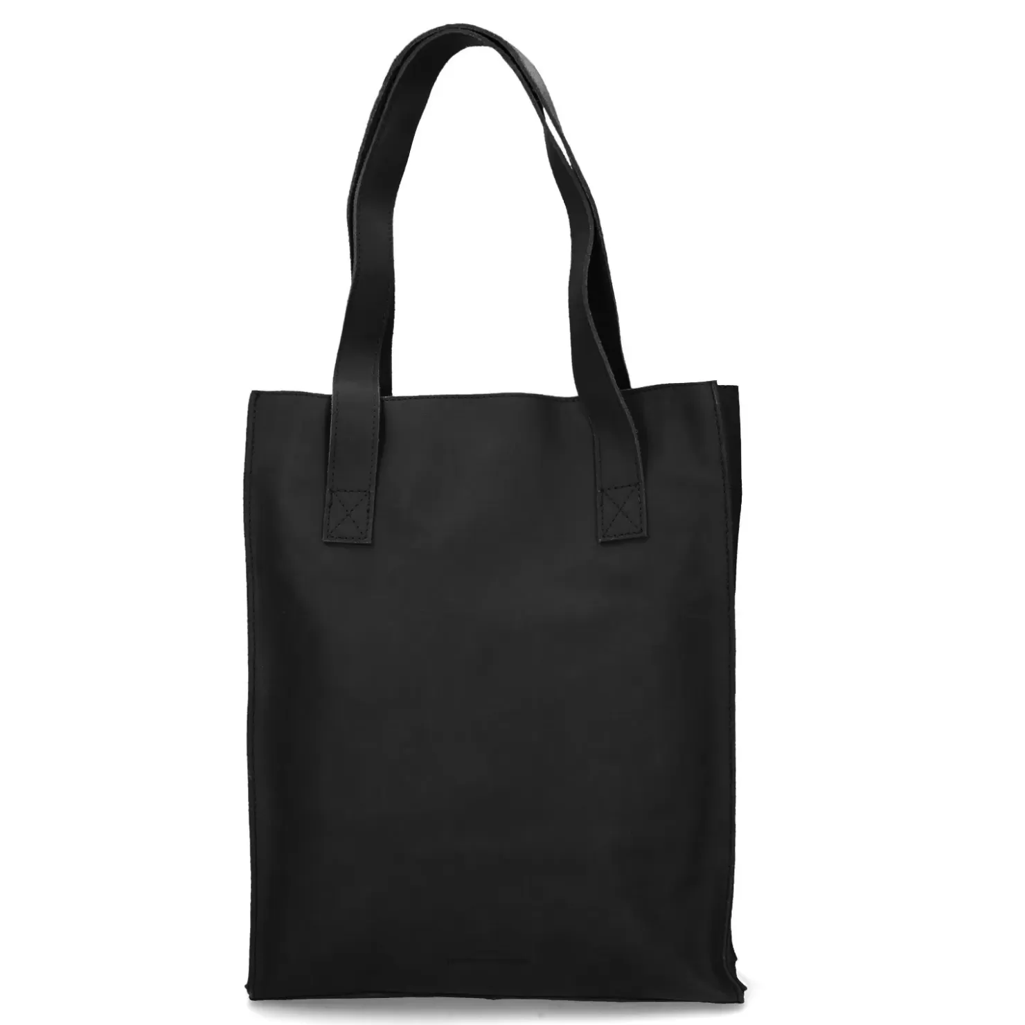 Clearance Leather Tote Bag With Laptop Compartment - Black Women Basket