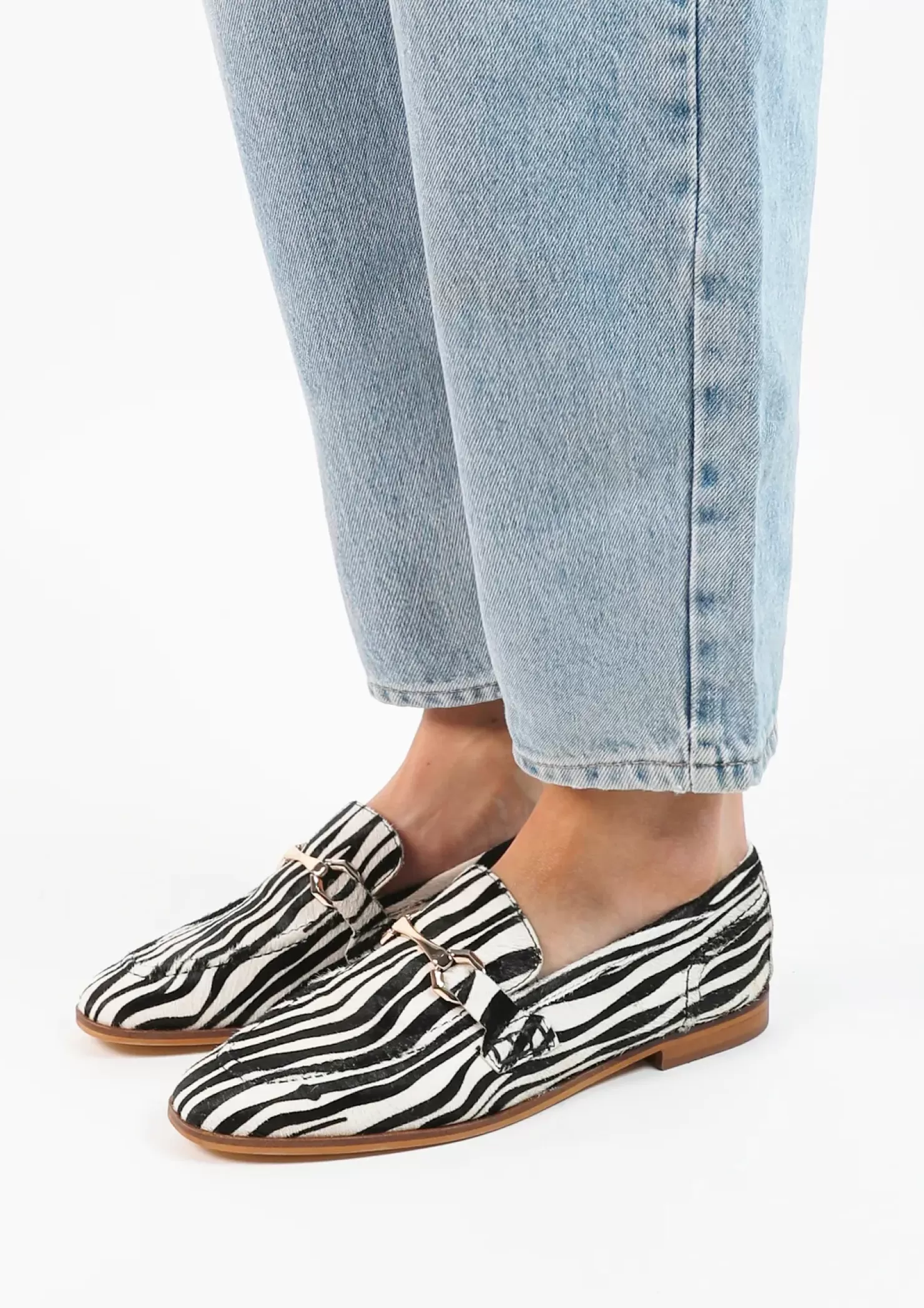 Best Loafers With Zebra Print - Black Women Moccasins