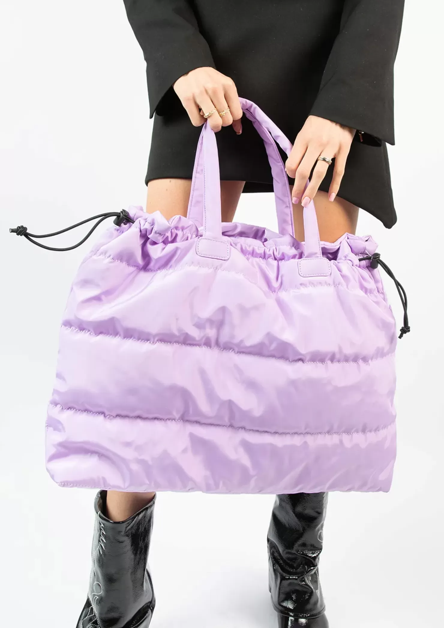 New Matelasse Tote Bag - Lilac Women Basket