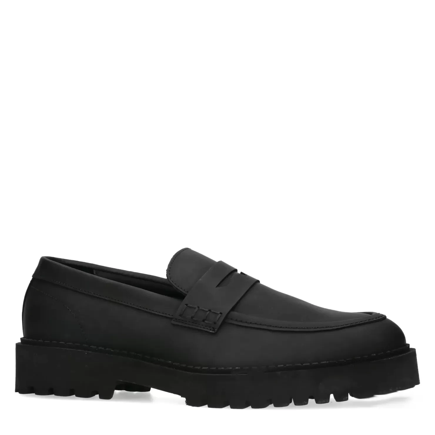 Clearance Matte Penny Loafers - Black Men Moccasins