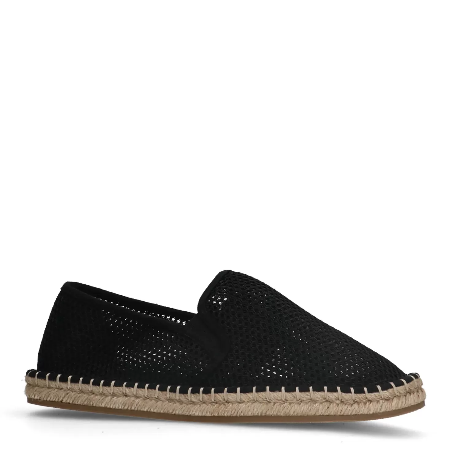 Best Mesh Loafers With Rope Sole - Black Men Moccasins