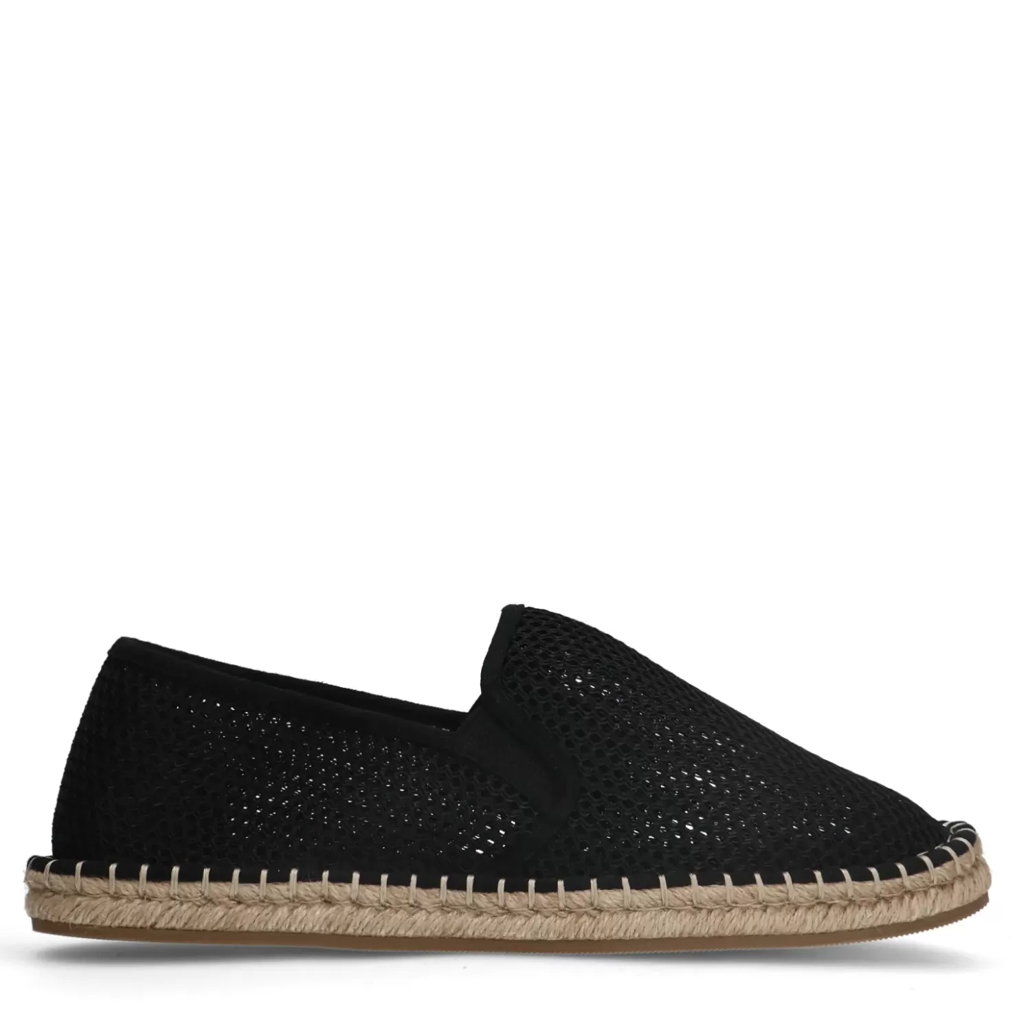 Best Mesh Loafers With Rope Sole - Black Men Moccasins