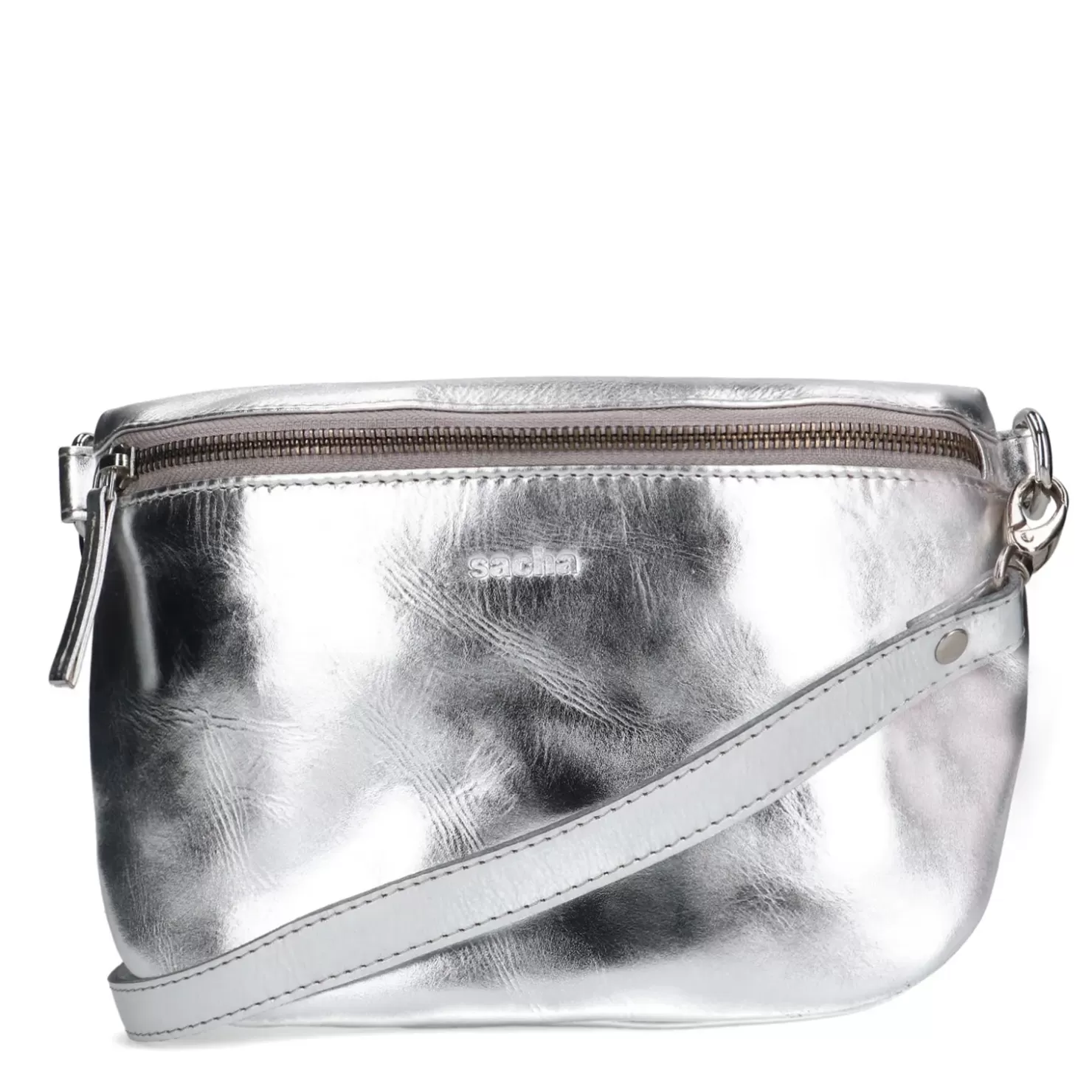 Fashion Metallic Crossbody Bag - Silver Women Crossbody Bags