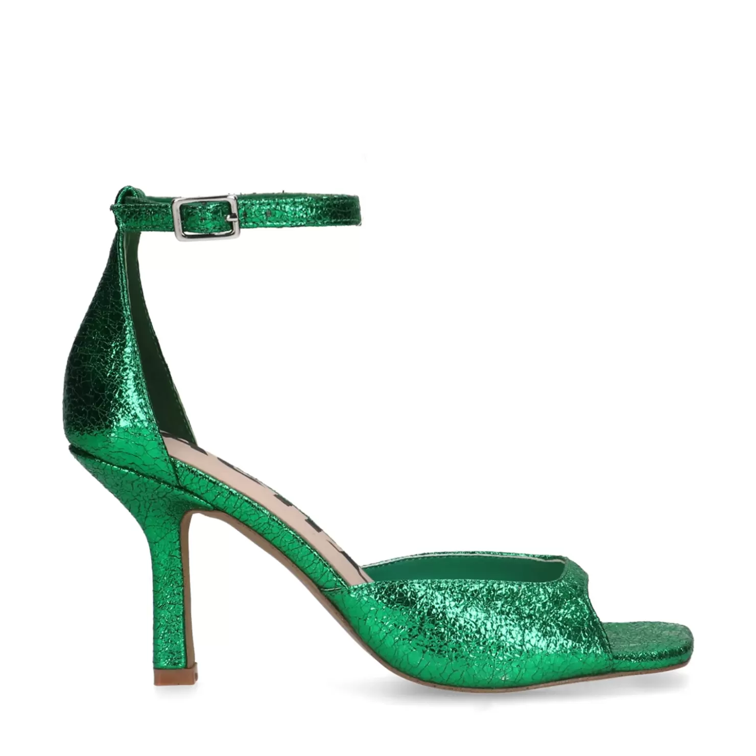 Sale Metallic Heeled Sandals - Green Women Sandals