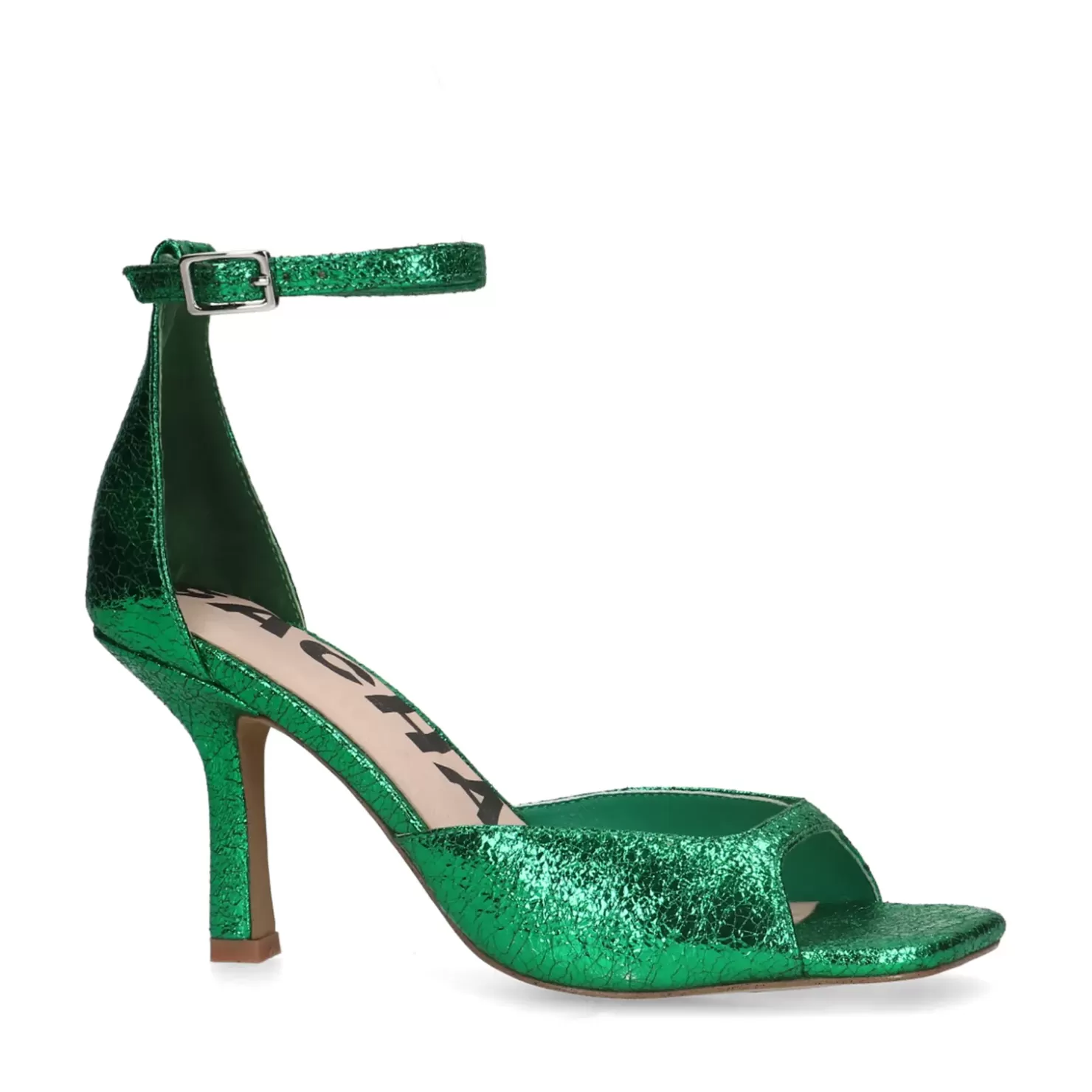 Sale Metallic Heeled Sandals - Green Women Sandals