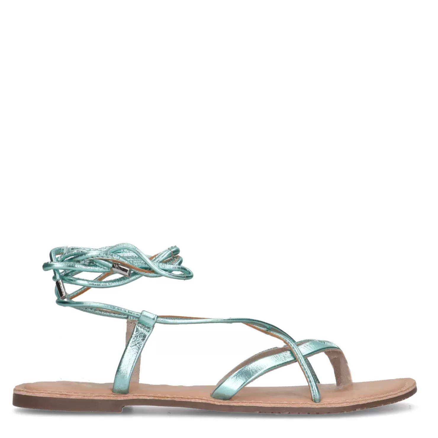 Discount Metallic Leather Sandals - Green Women Sandals