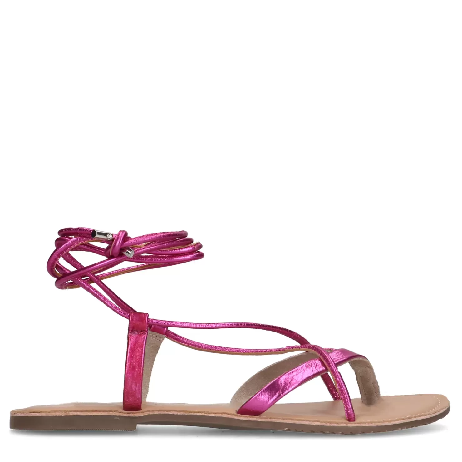 Shop Metallic Leather Sandals - Pink Women Sandals