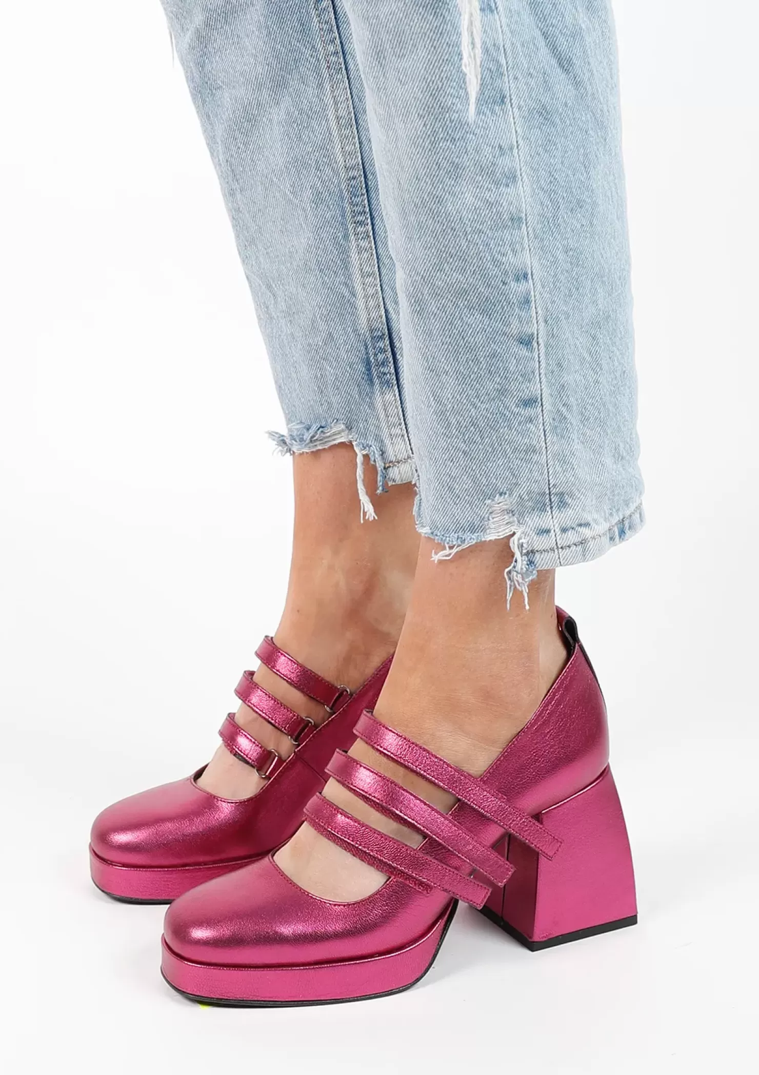 Flash Sale Metallic Platform Pumps - Pink Women Pumps