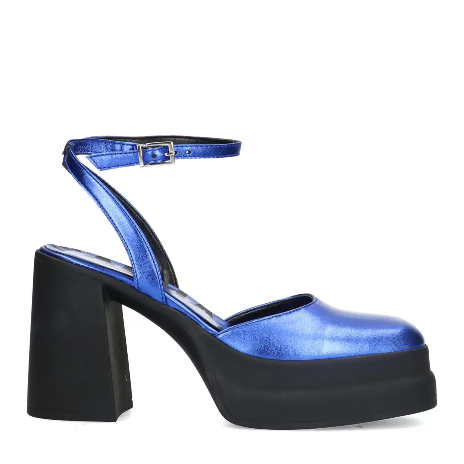 Clearance Metallic Pumps With Platform Sole - Blue Women Pumps