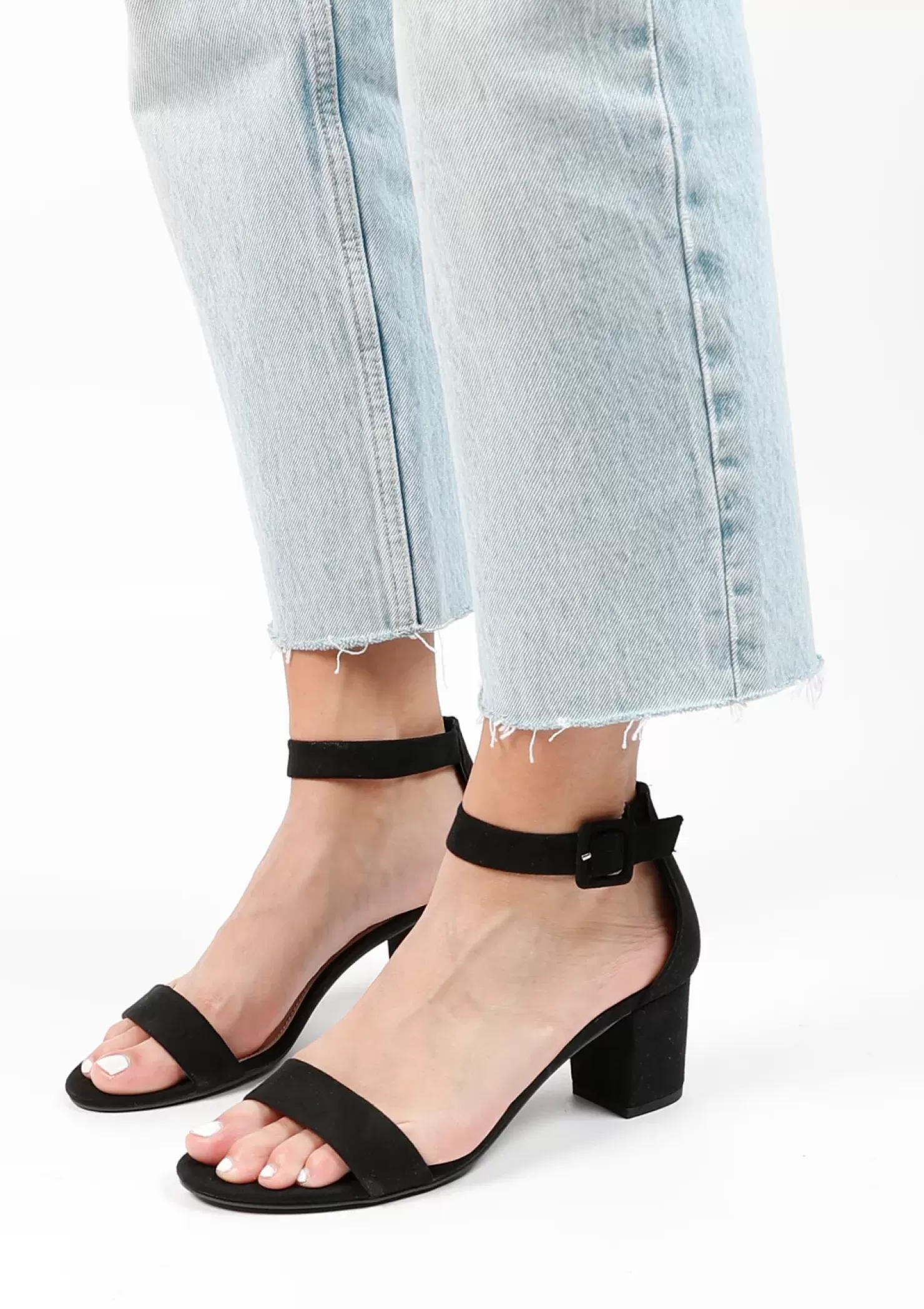 Outlet Minimalist Textile Sandals - Black Women Sandals