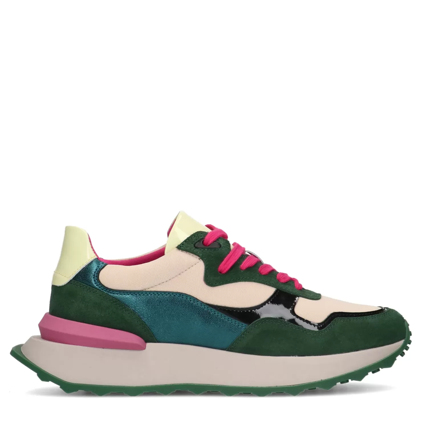 Fashion Multicolor Sneakers - Green Women Sneakers