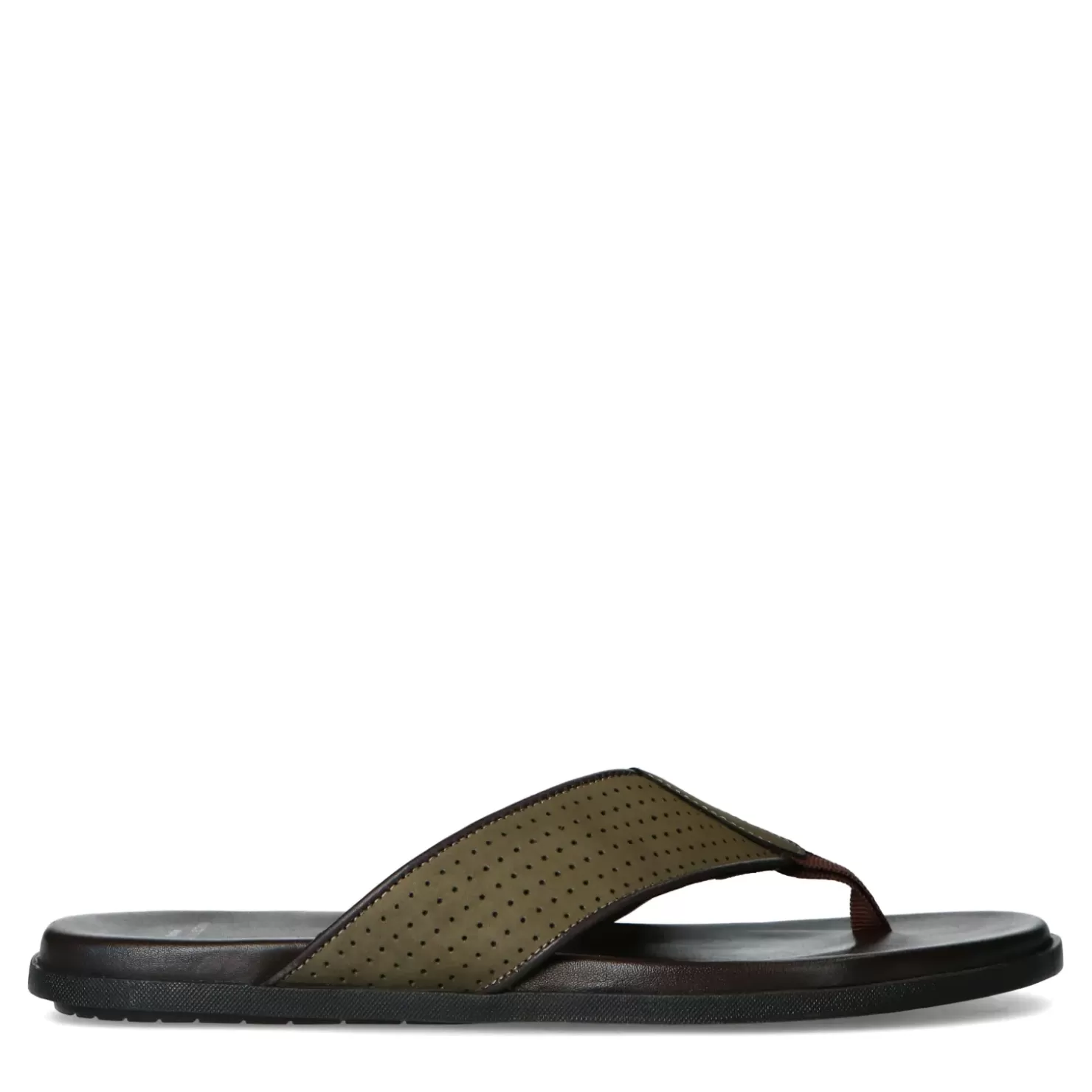 Cheap Nubuck Flip Flops - Olive Green Men Flip Flops