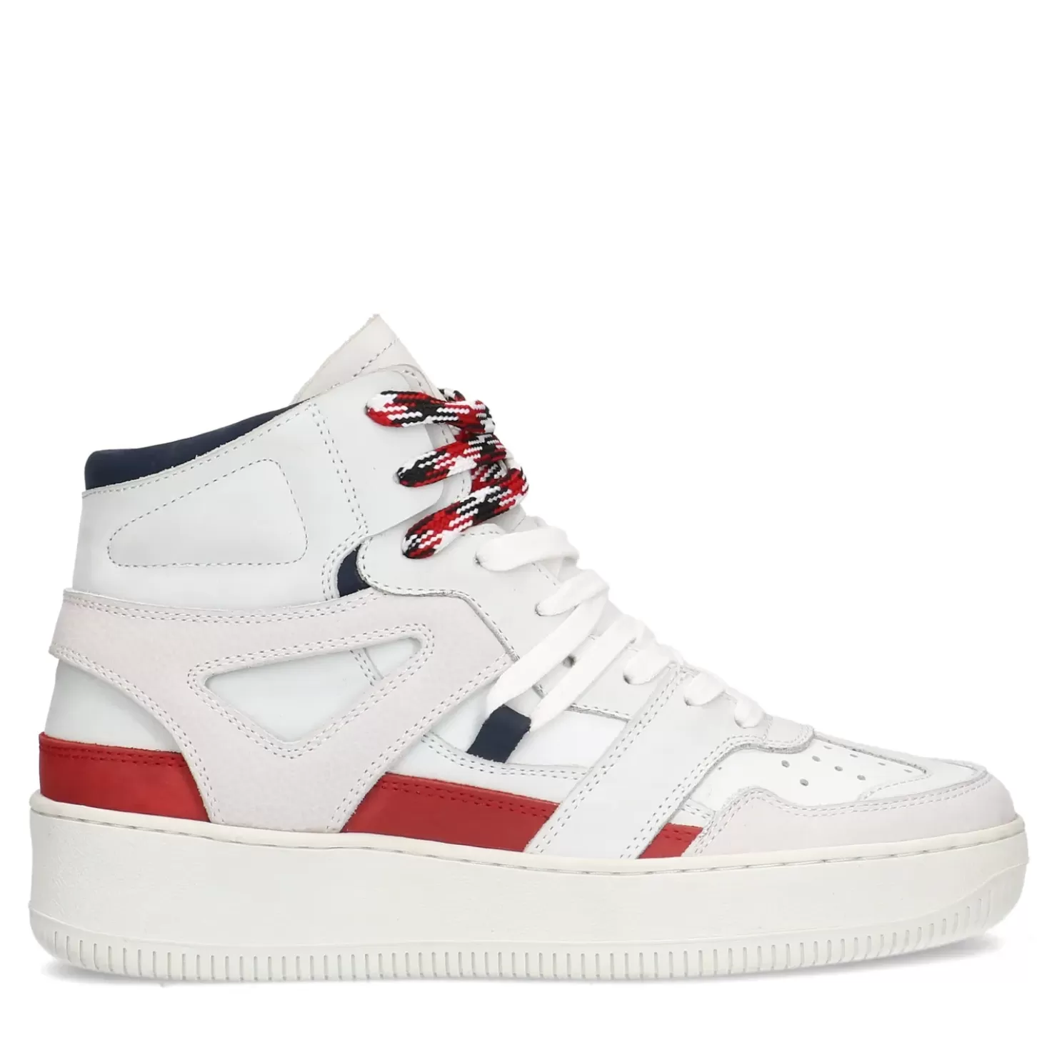 Fashion Nubuck High Top Sneakers - White Women Sneakers