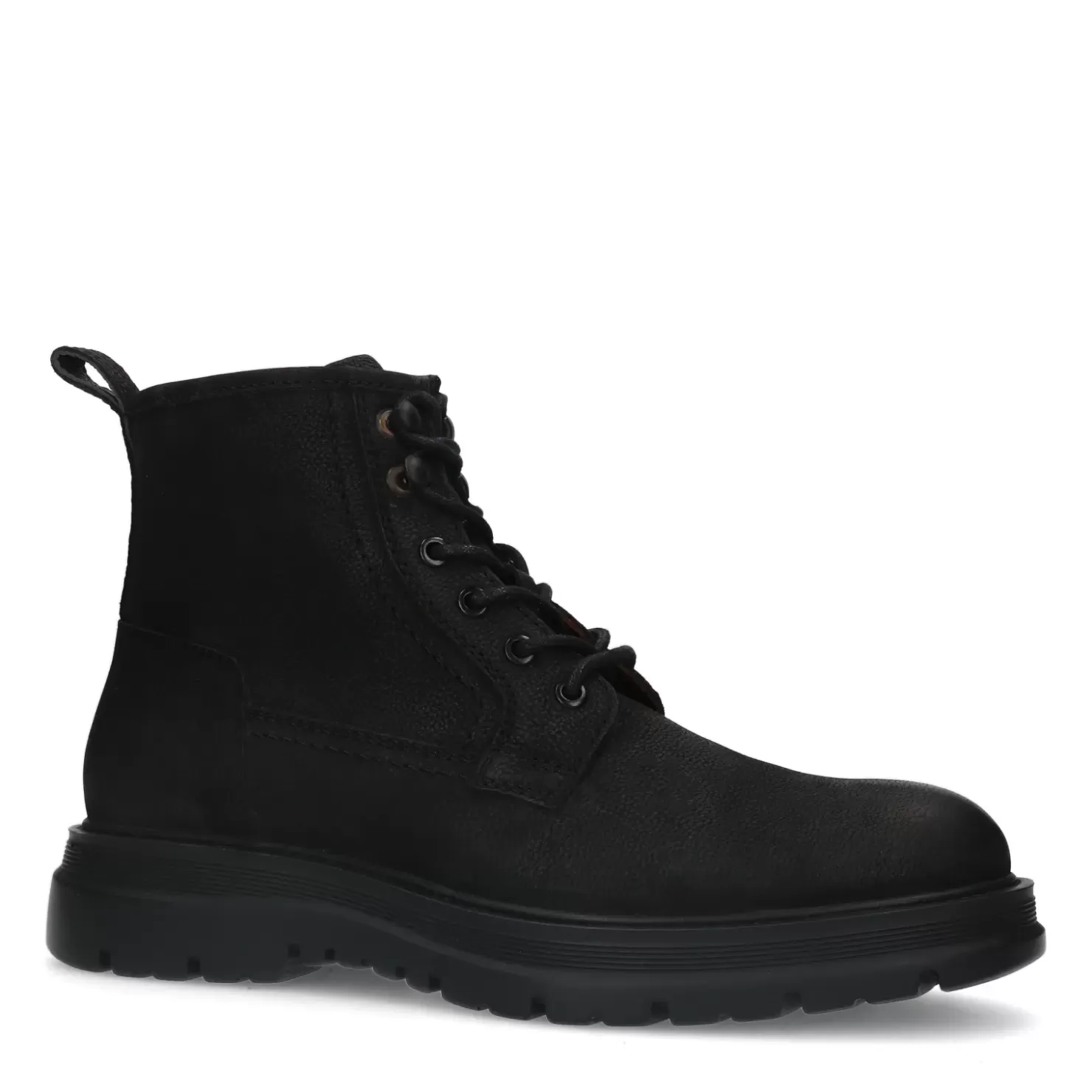 Clearance Nubuck Lace-Up Boots - Black Men Boots