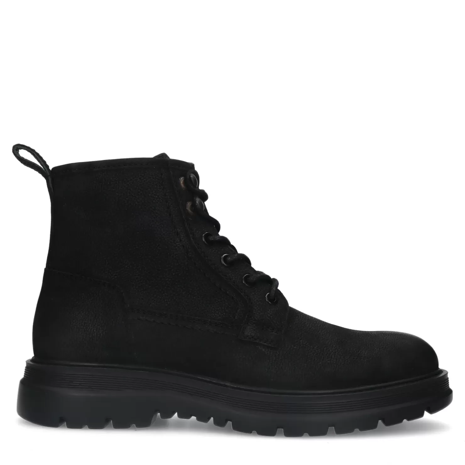 Clearance Nubuck Lace-Up Boots - Black Men Boots