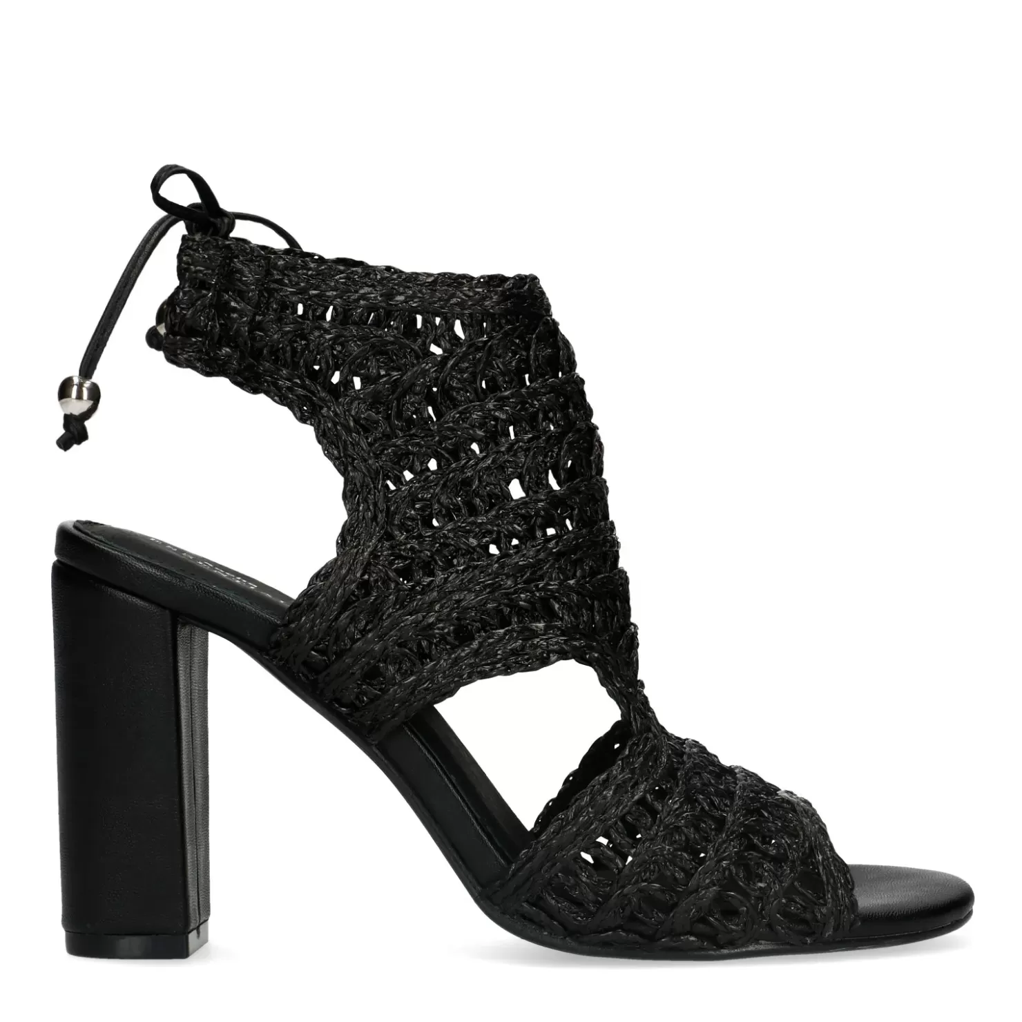 Cheap Openwork Textile Sandals With Heel - Black Women Sandals