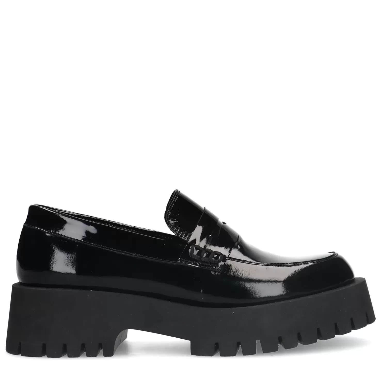 Best Platform Leather Loafers - Black Women Moccasins