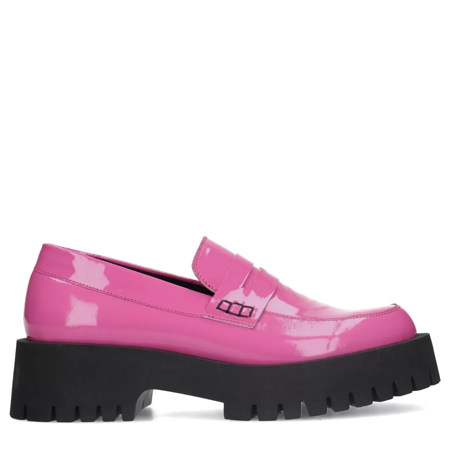 Best Sale Platform Leather Loafers - Pink Women Moccasins