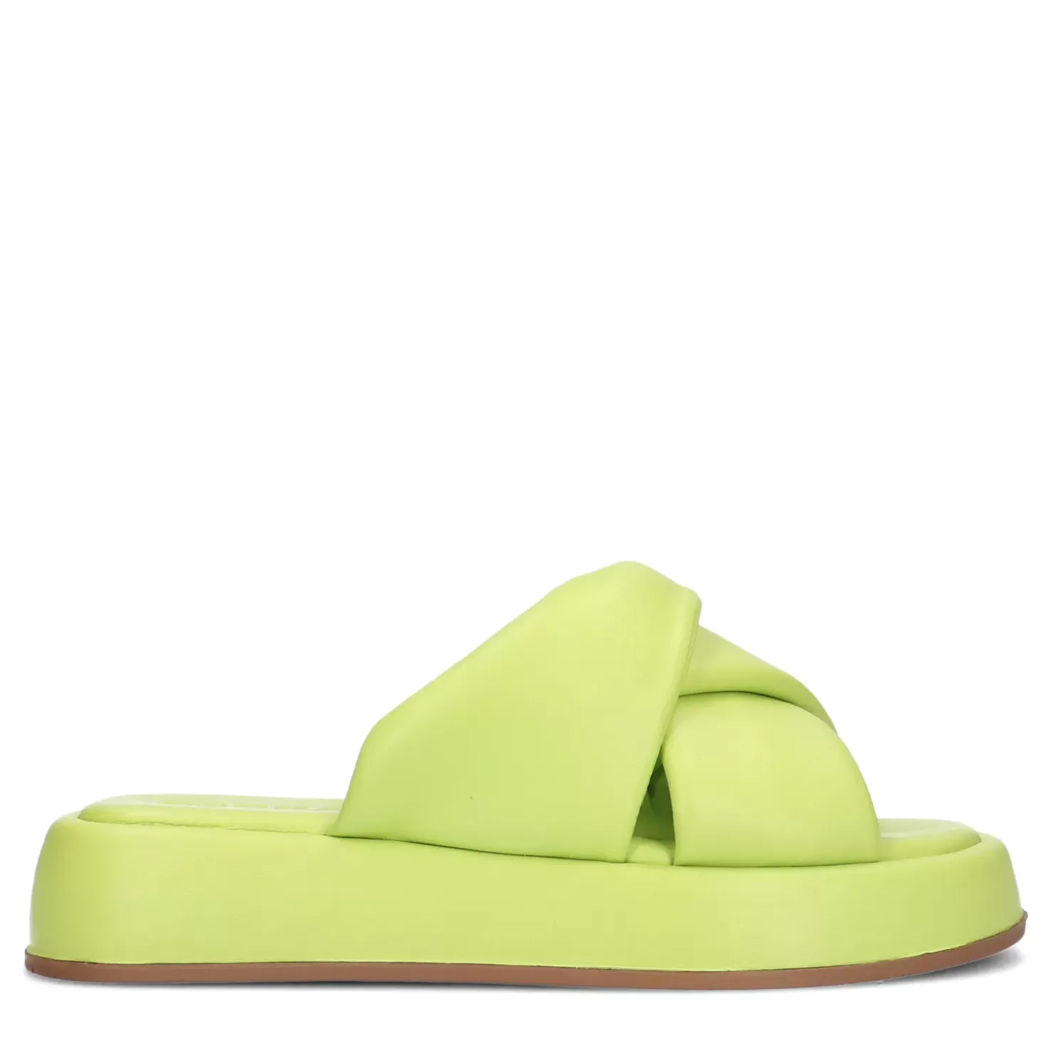 Shop Platform Slides - Green Women Sandals