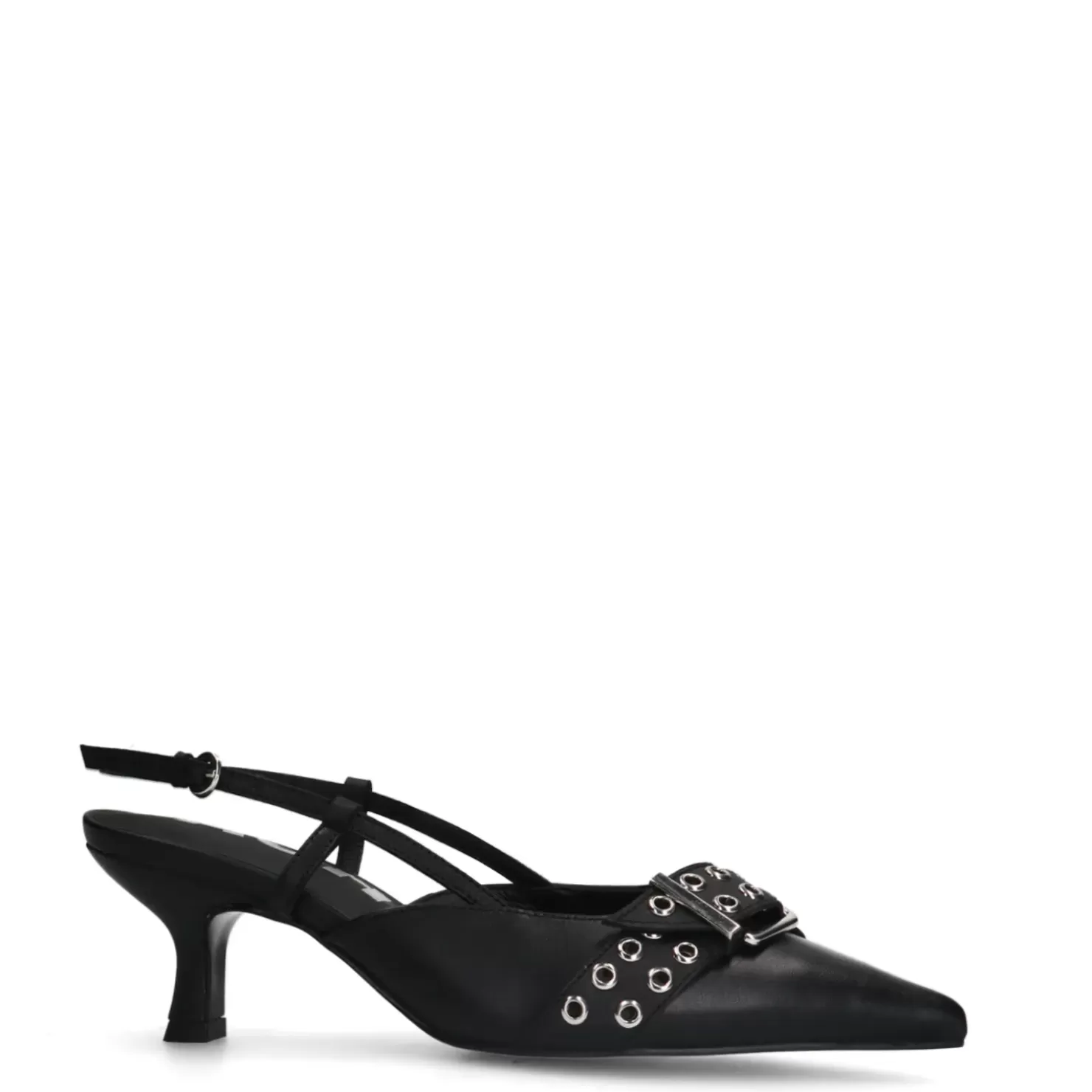 Best Pre-Order Buckle Slingbacks With Low Heel - Black Women Pumps