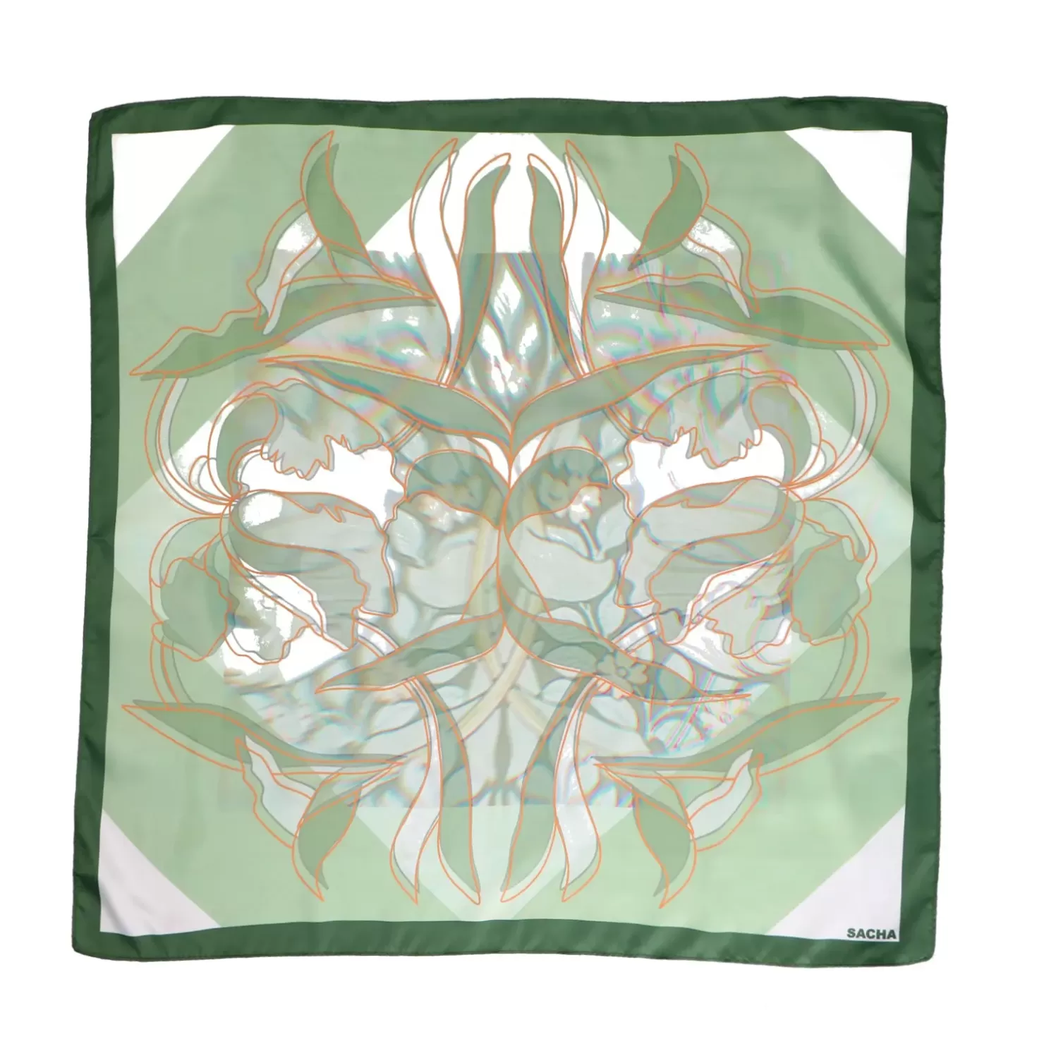 Clearance Printed Scarf - Green Women Scarves