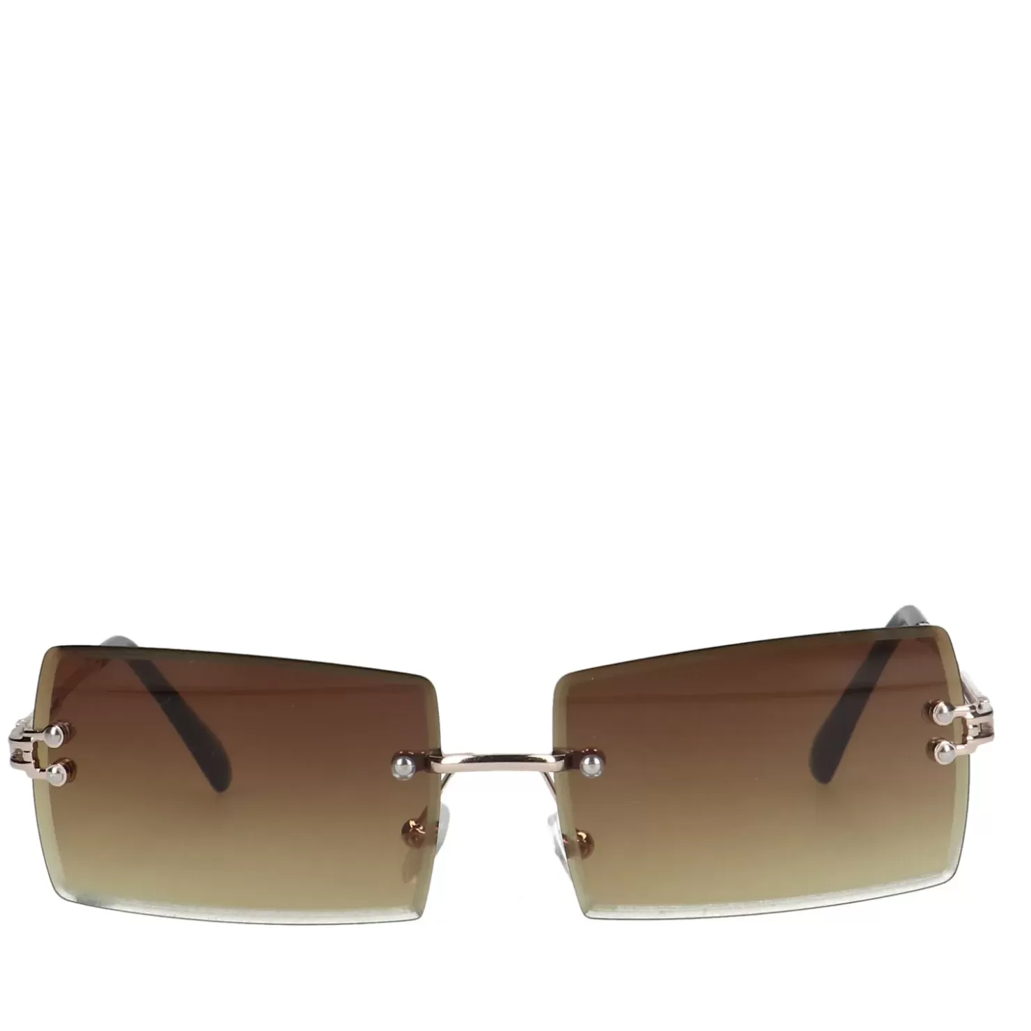 Outlet Rectangular Sunglasses - Light Brown Women Sunglasses