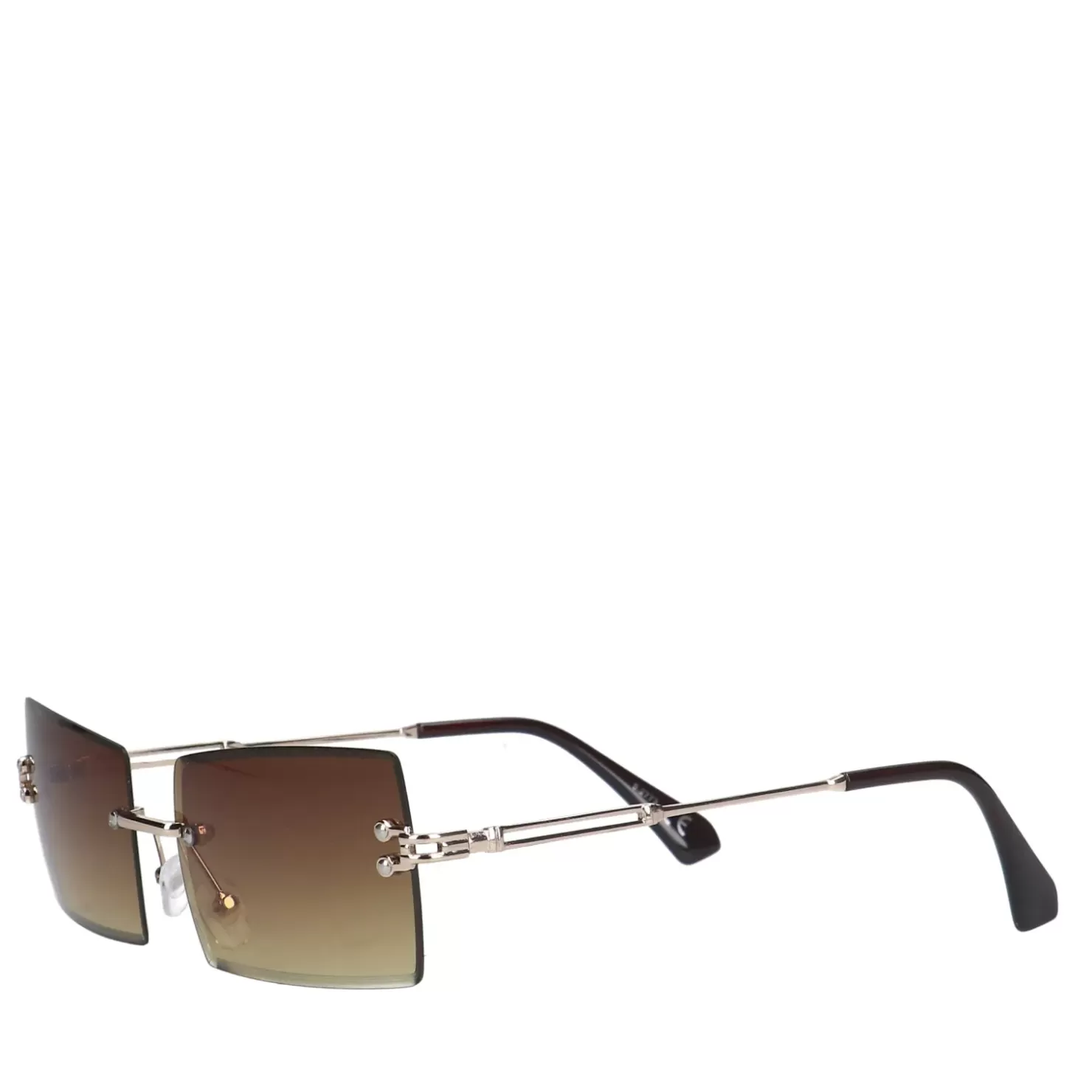 Outlet Rectangular Sunglasses - Light Brown Women Sunglasses