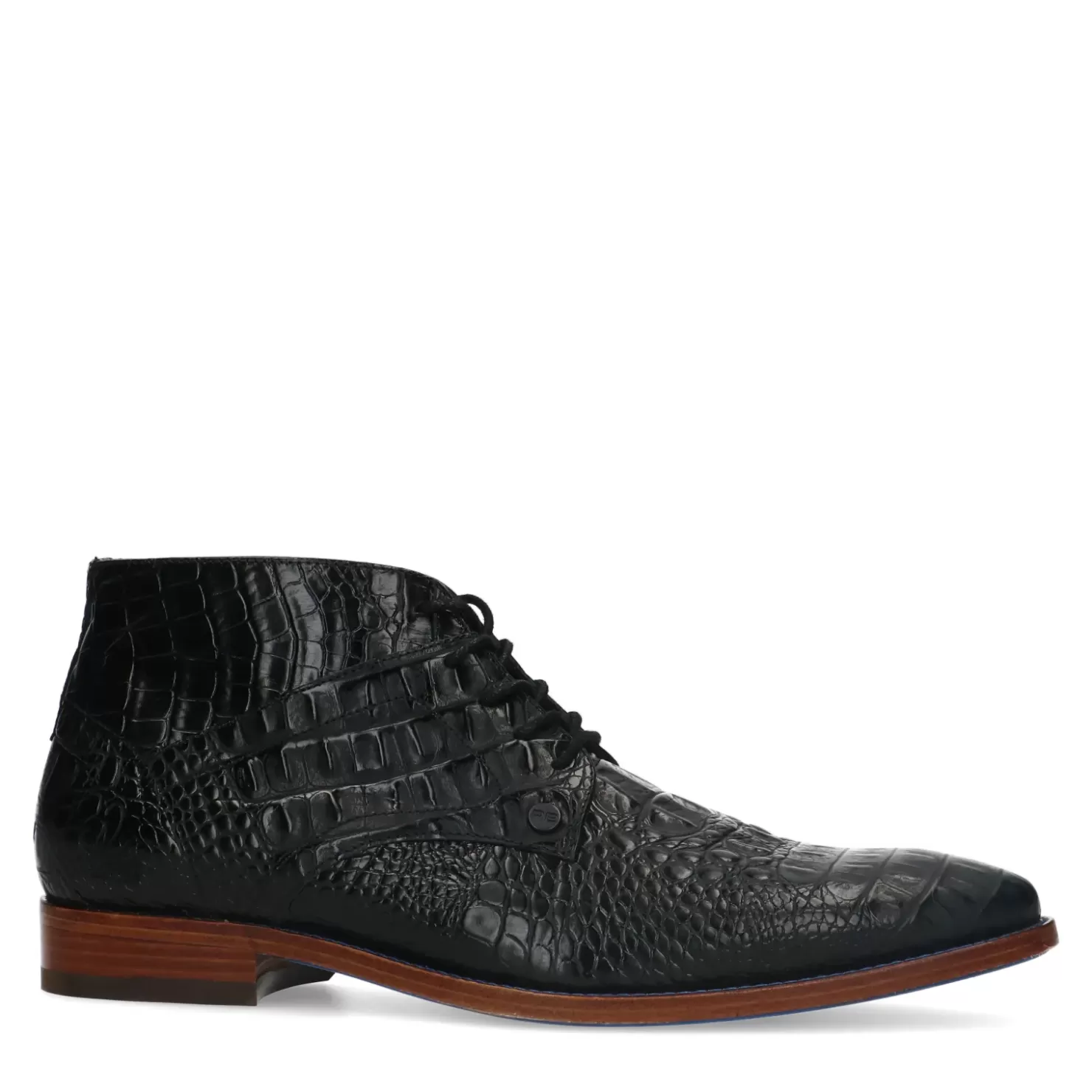 Best Rehab Barry Croco Lace-Up Shoes - Black Men Lace-Up Shoes