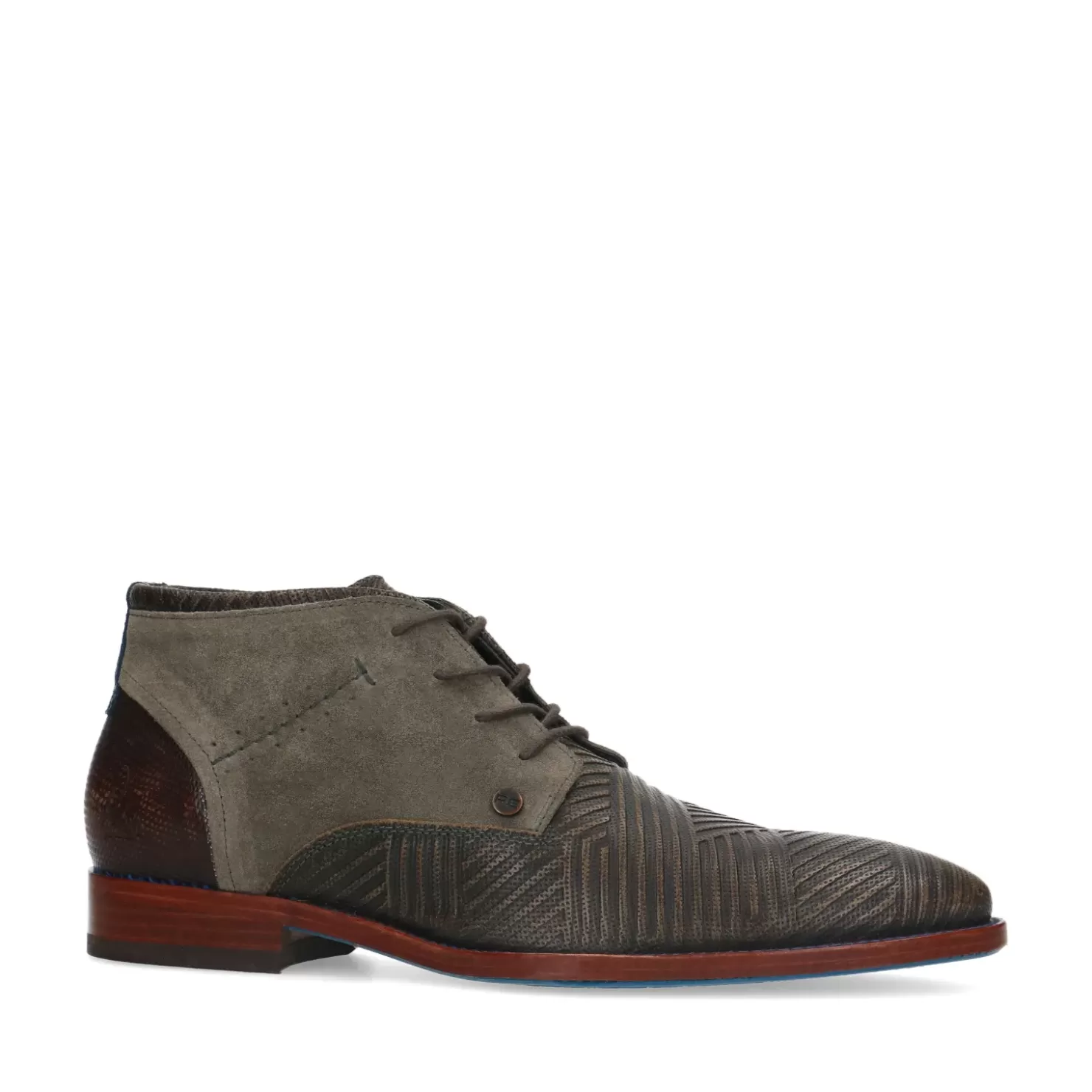 Discount Rehab Salvador Zig Zag Lace-Up Shoes - Gray Men Lace-Up Shoes