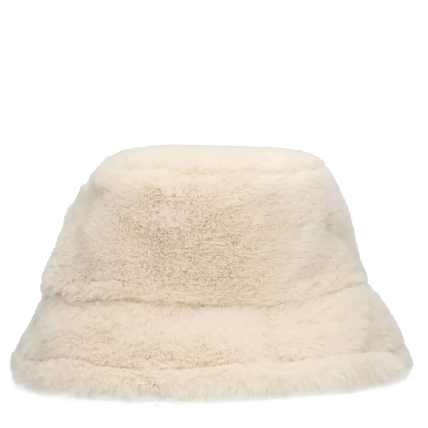 Store Reversible Faux Fur Bucket Hat - Beige Women Hats & Beanies