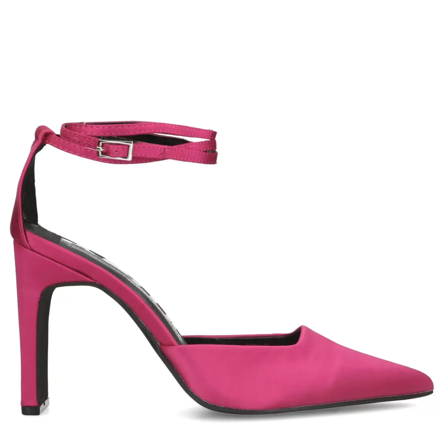 Sale Satin Pumps With Ankle Strap - Pink Women Pumps