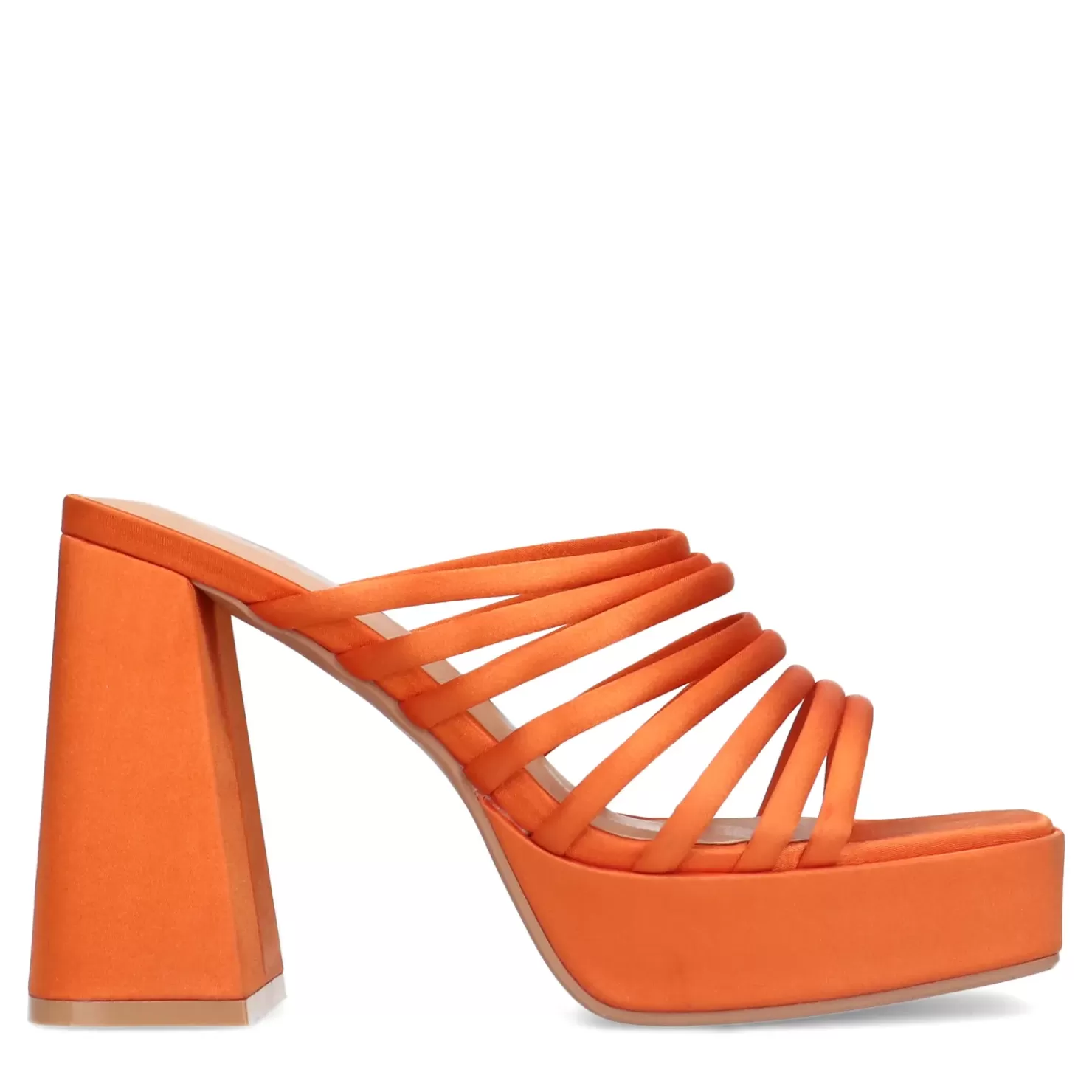 Flash Sale Satin Sandals With Platform - Orange Women Sandals