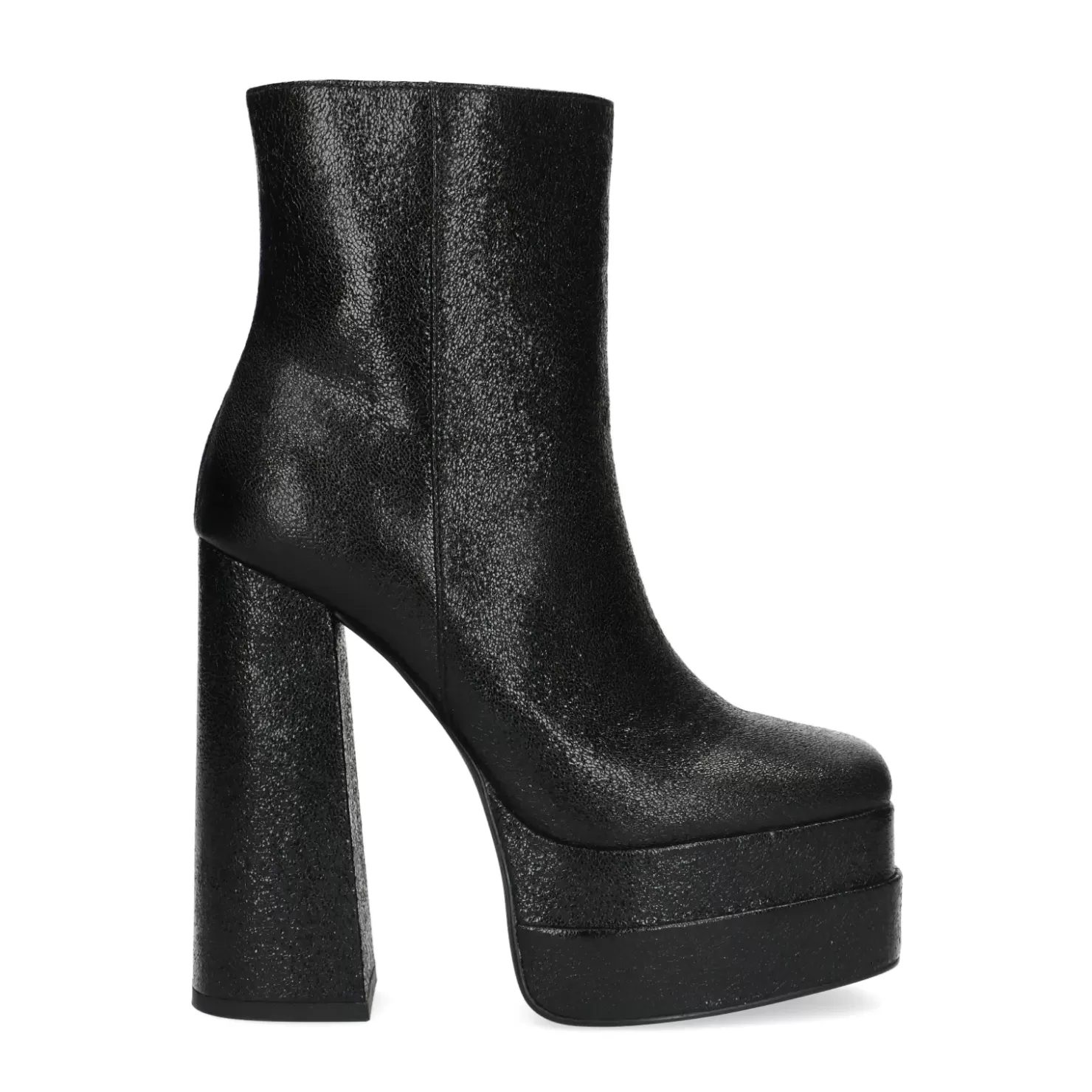 Hot Shiny Platform Ankle Boots With High Heel - Black Women Ankle Boots