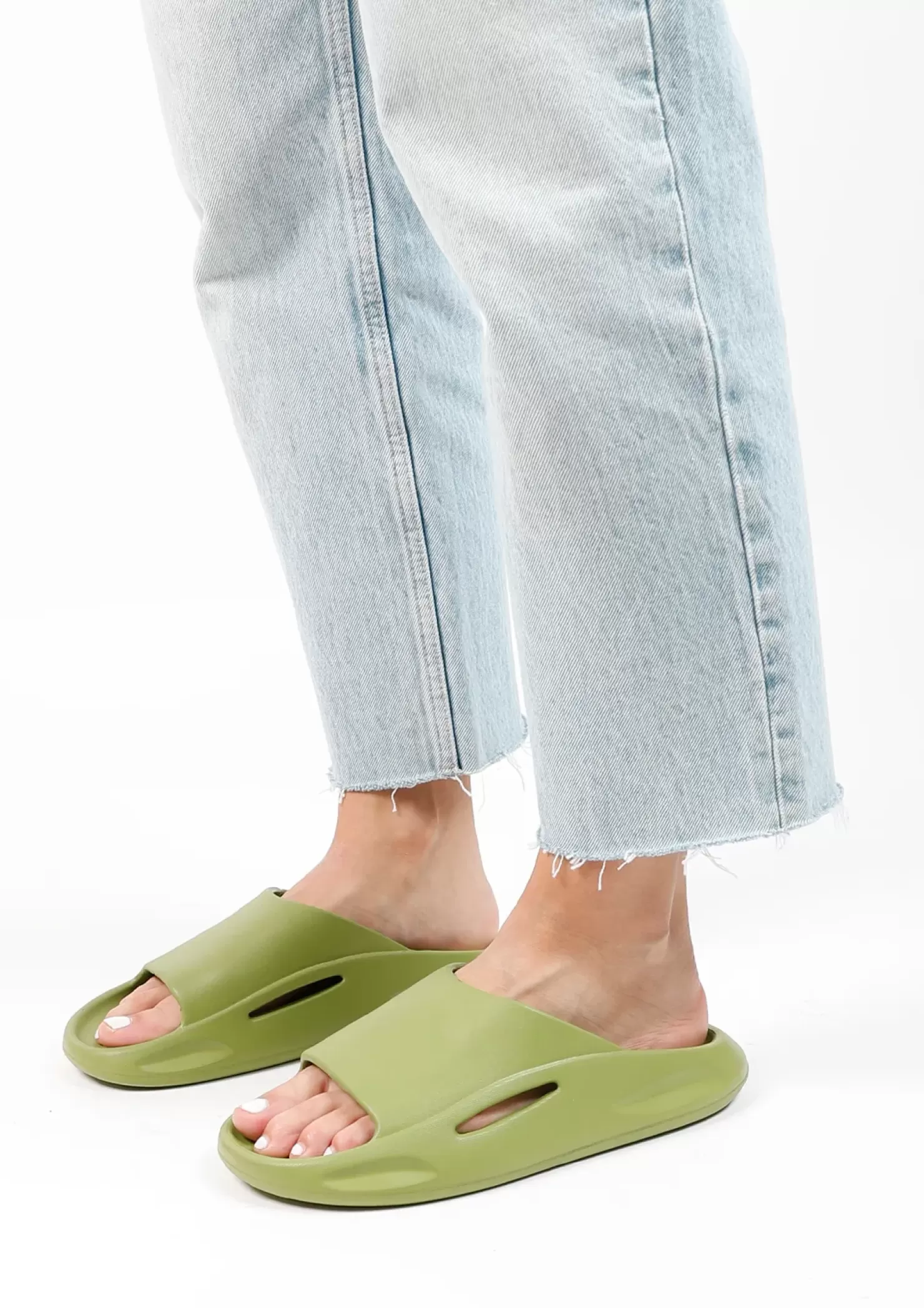 Shop Slides - Green Women Sandals