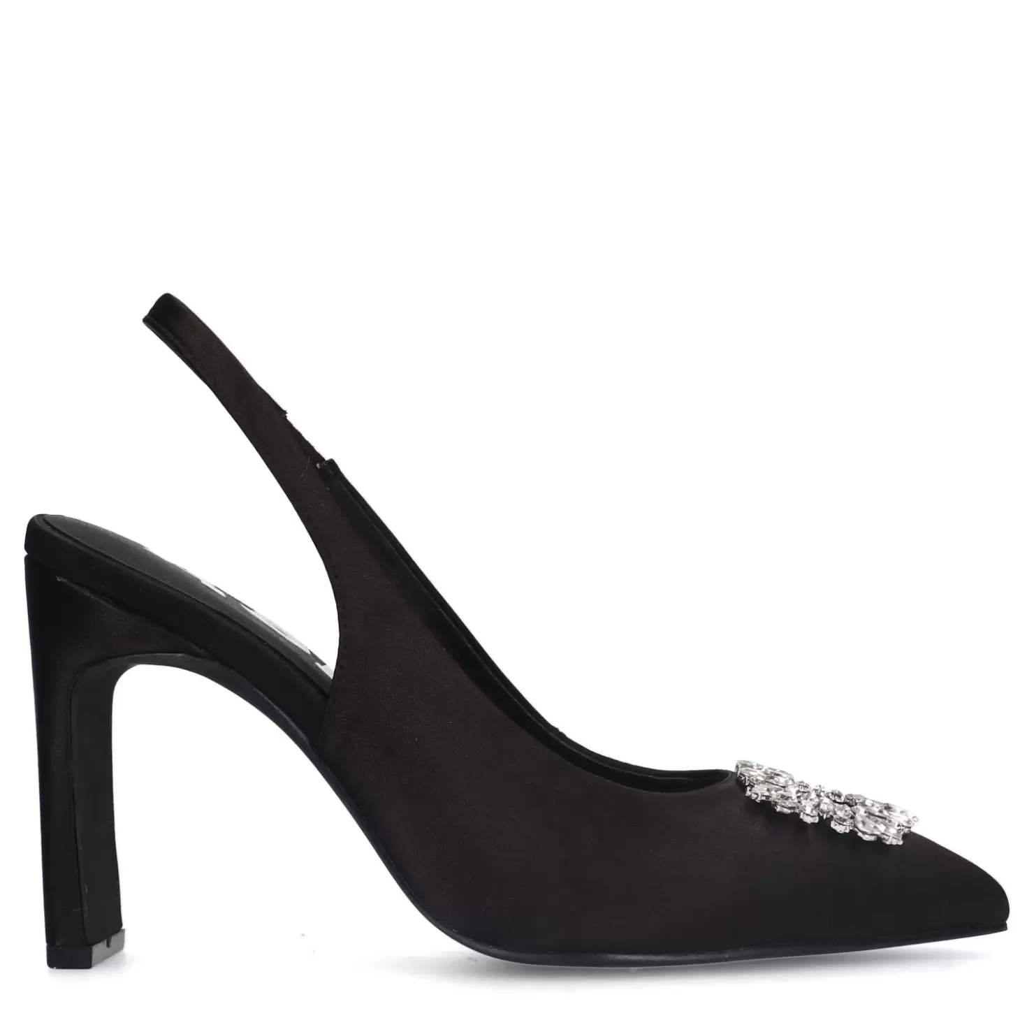 Sale Slingback Pumps With Rhinestones - Black Women Pumps